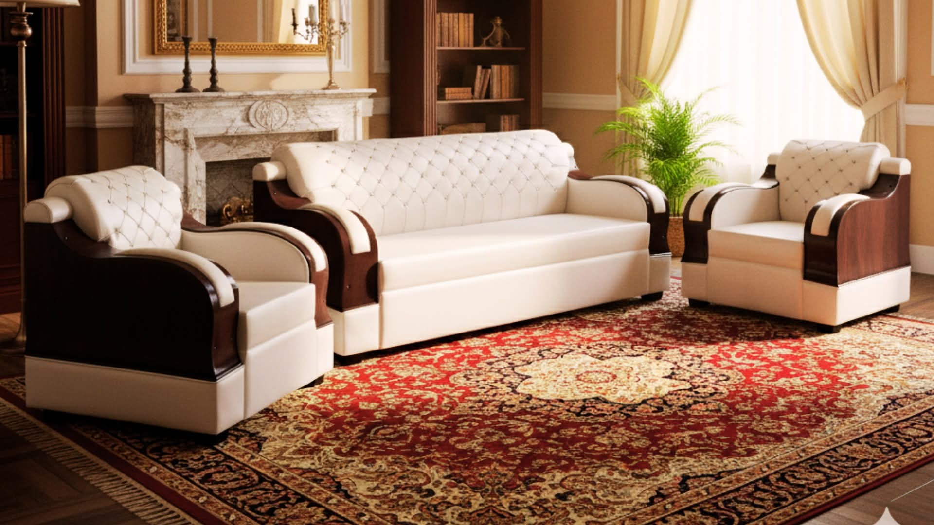 Sweet Leather Sofa Set view 2