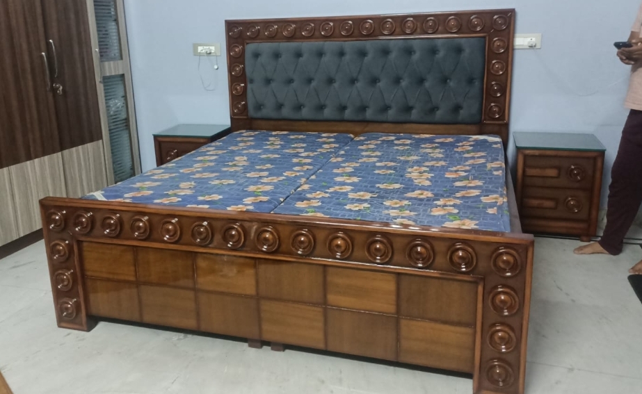 Luxury Wooden Bed view 2