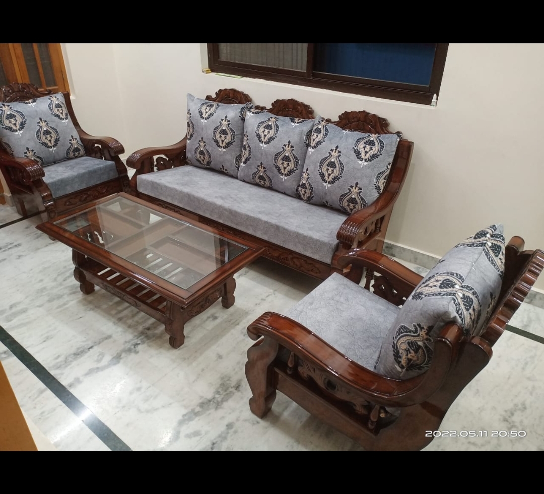 Classic Wooden Sofa Set view 2