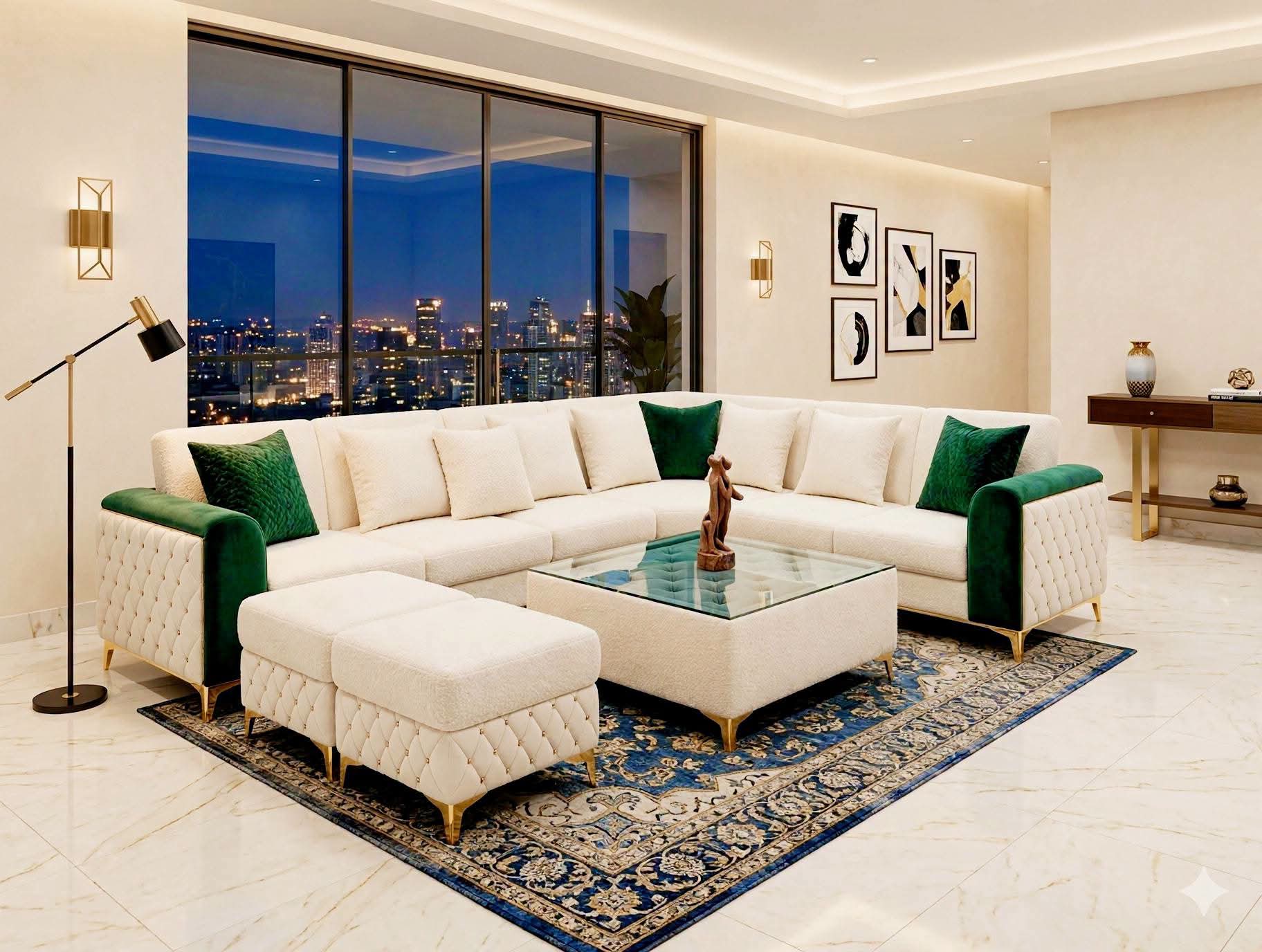 Elegant Corner Sofa Set, view 2