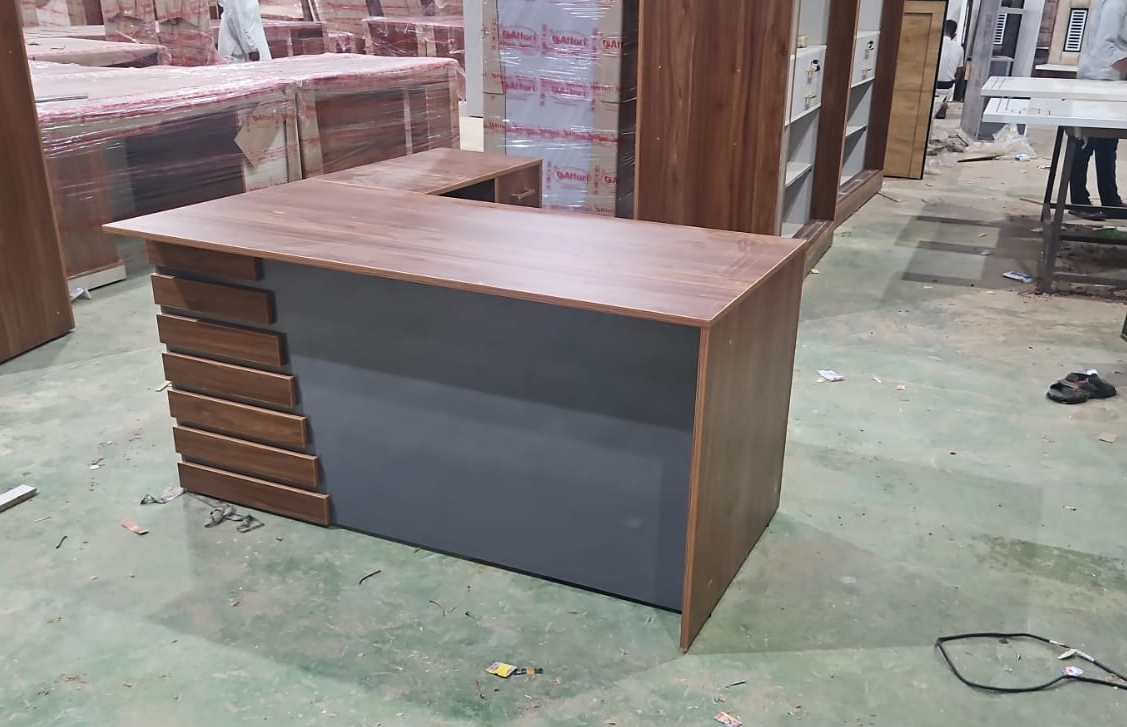 Wooden Office Desk view 2