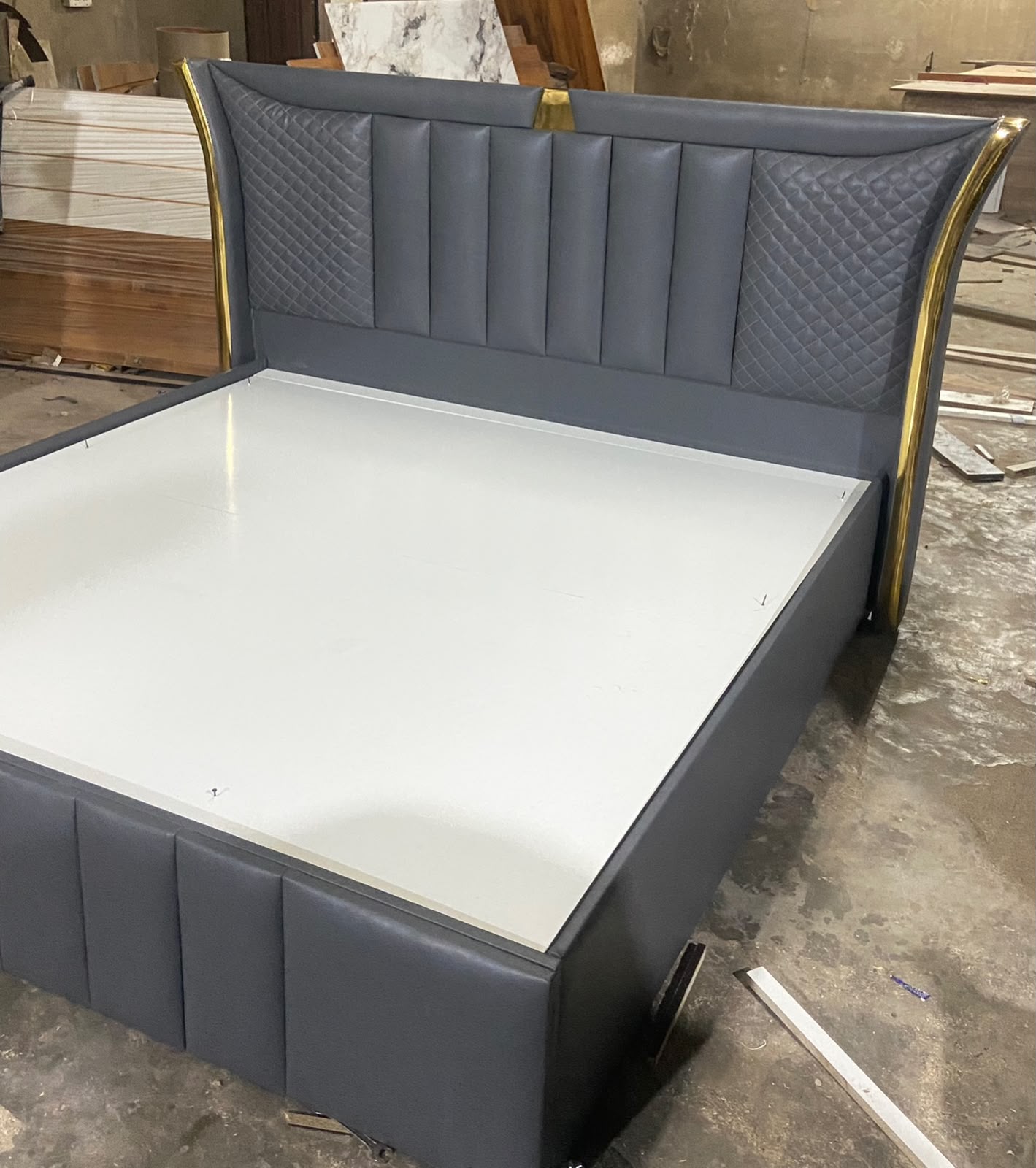 Modern Upholstered Bed 1 view 2