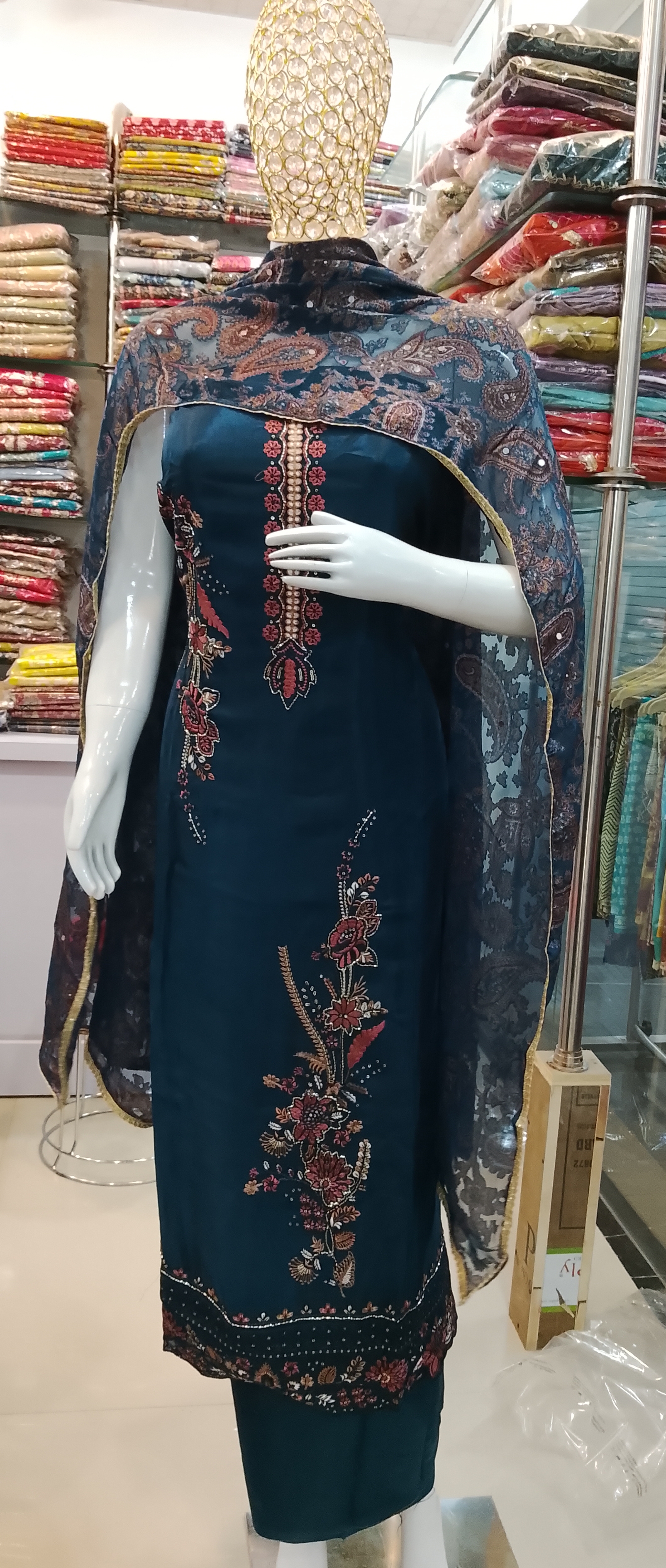 Floral Embroidered Ladies Suit view 2