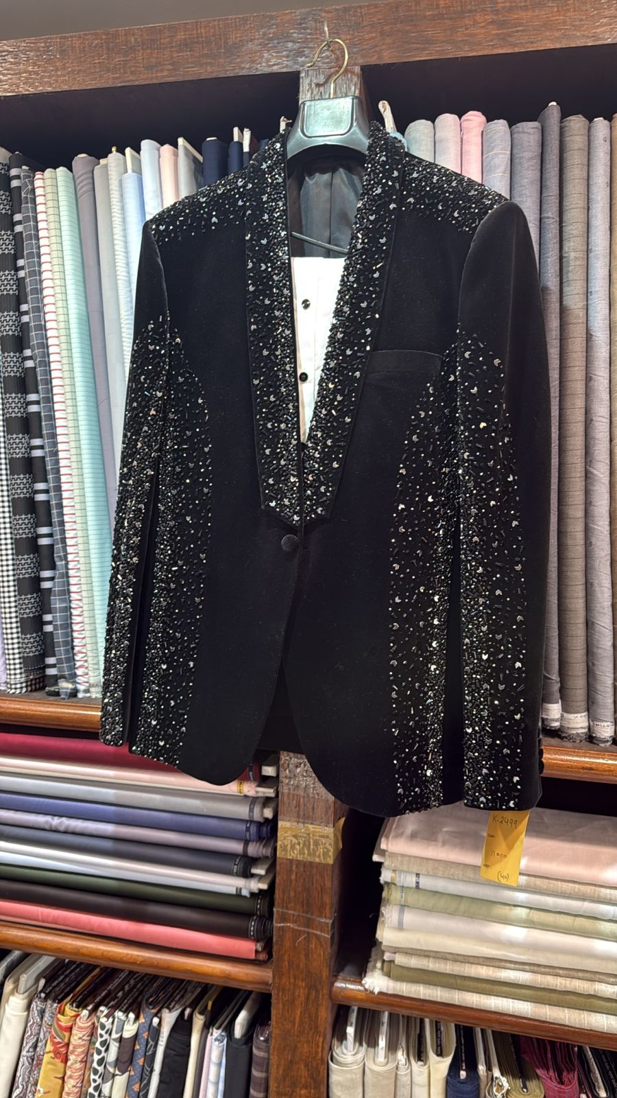 Elegant Black Sequin Jacket view 2