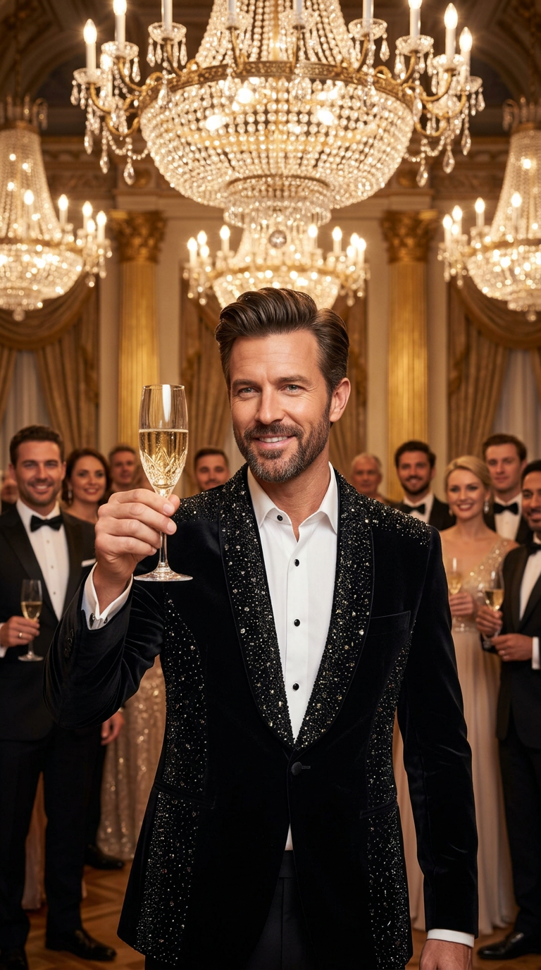 Velvet Sequin Tuxedo Jacket view 2