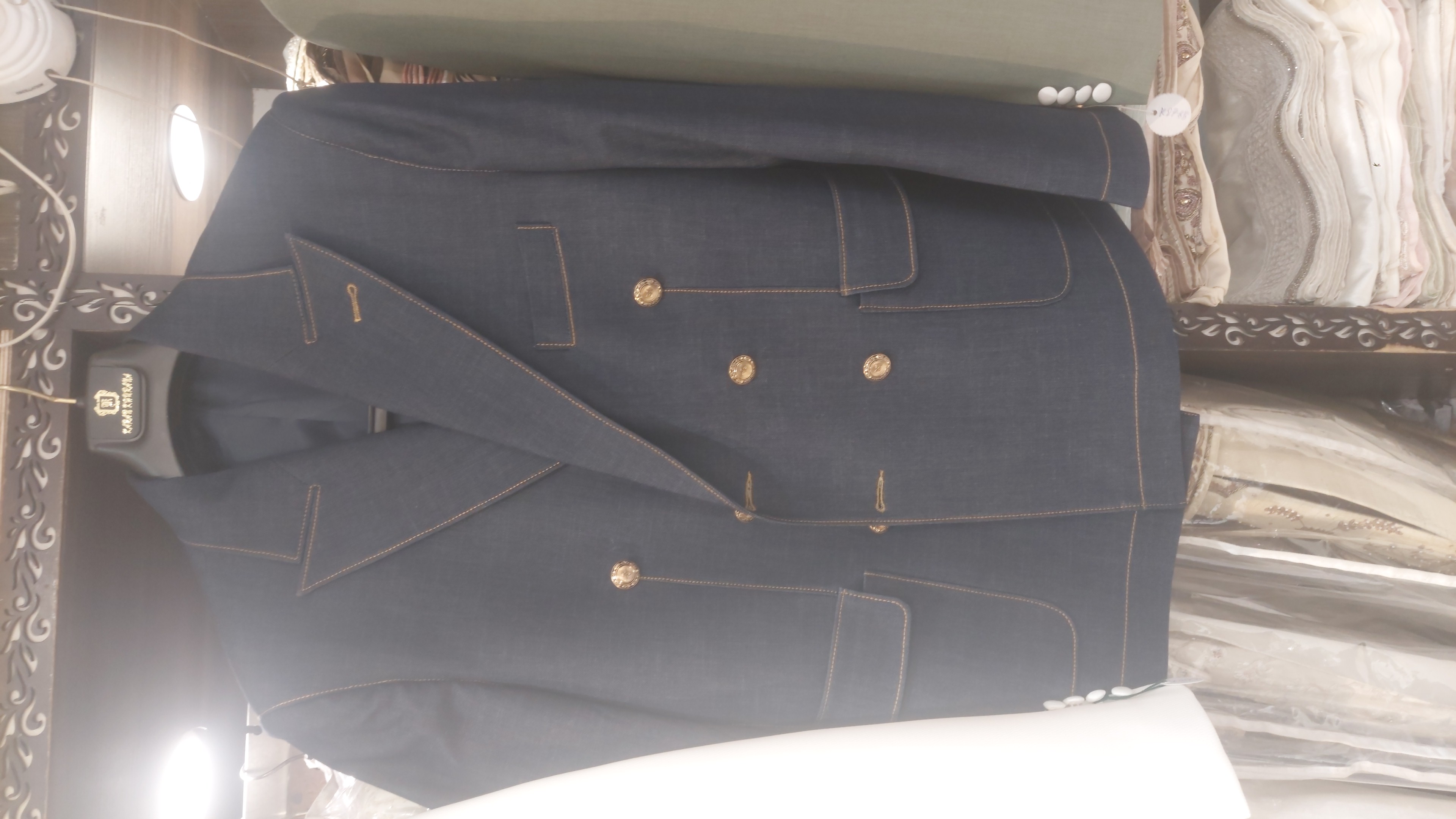 Lajwanti Mens Double-Breasted Blazer view 2
