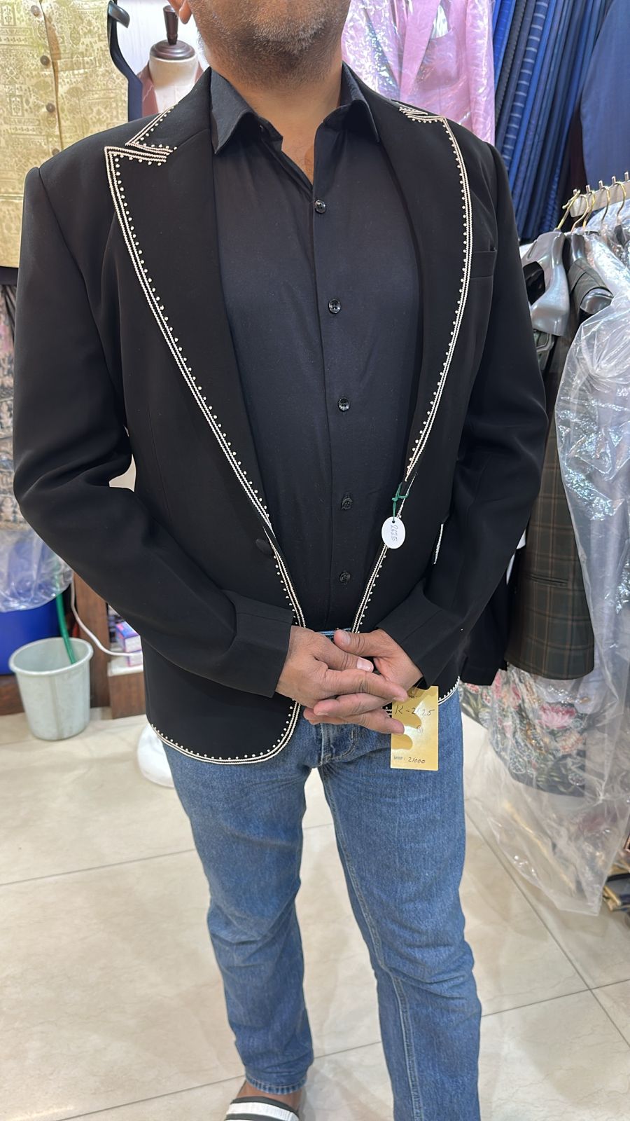 Embellished Black Blazer view 2