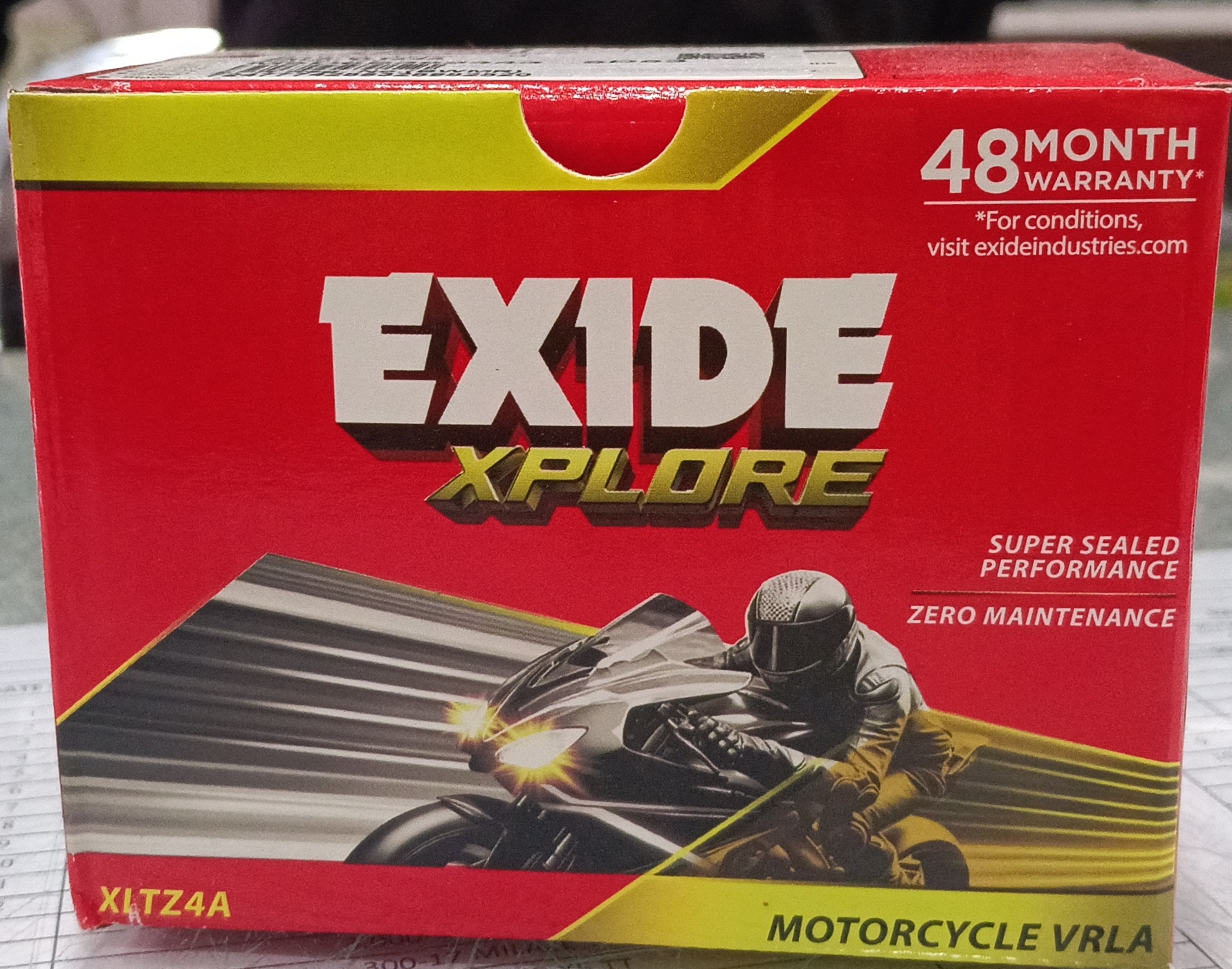Exide Xplore Motorcycle VRLA Battery view 2