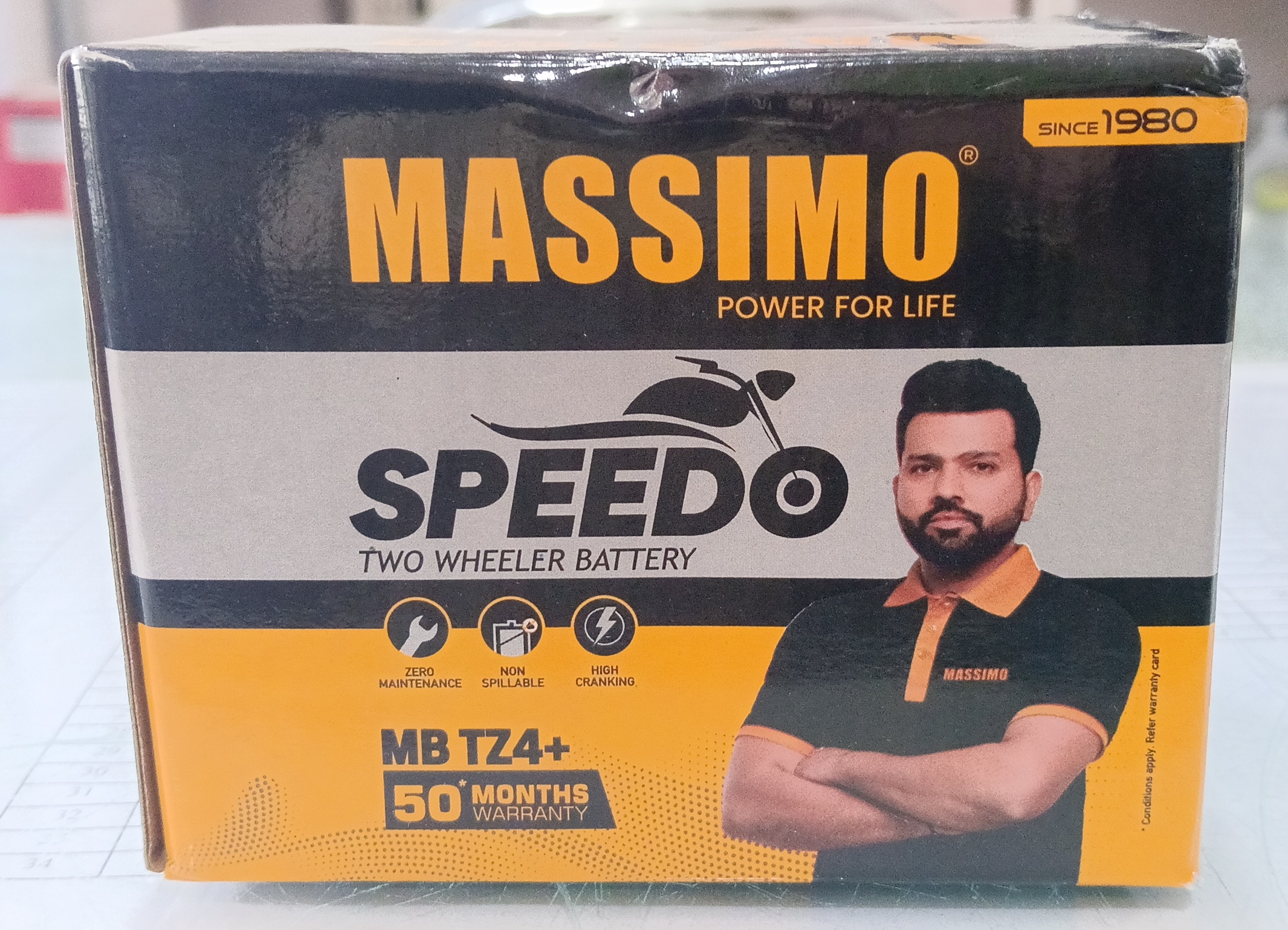 Massimo Speedo MB TZ4+ Two Wheeler Battery view 2