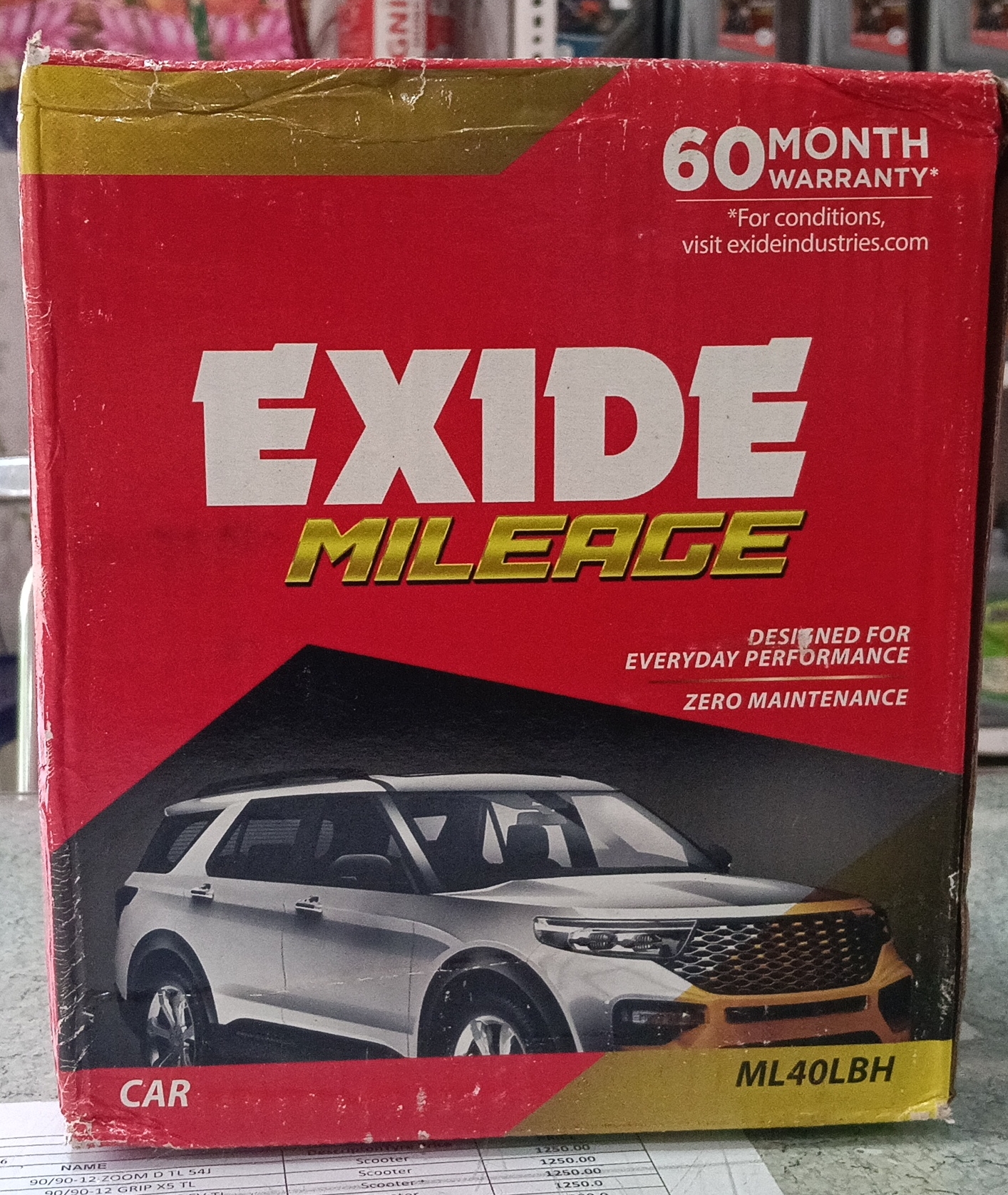 Exide Mileage Car Battery view 2