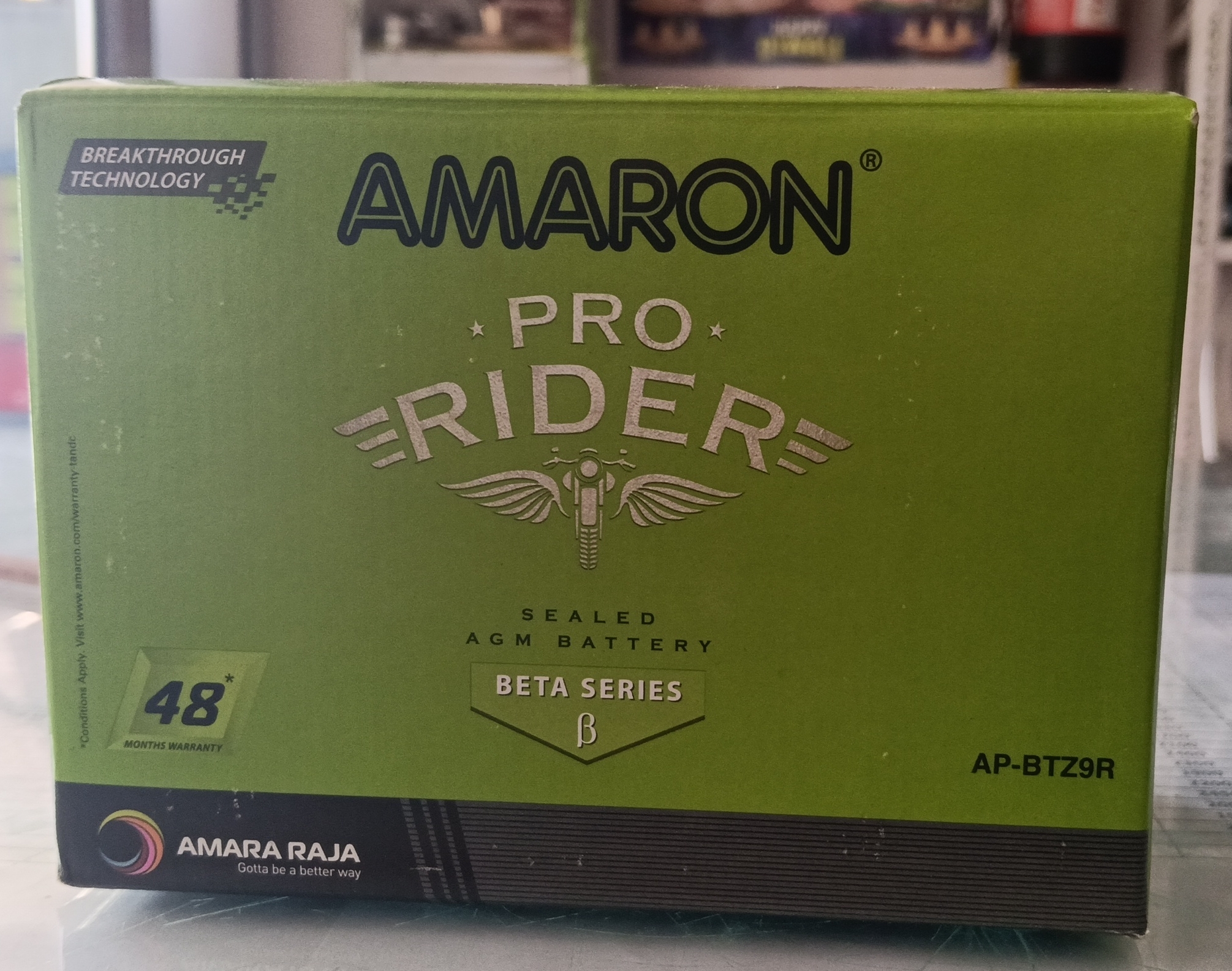 Amaron Pro Rider Beta Series Battery view 2