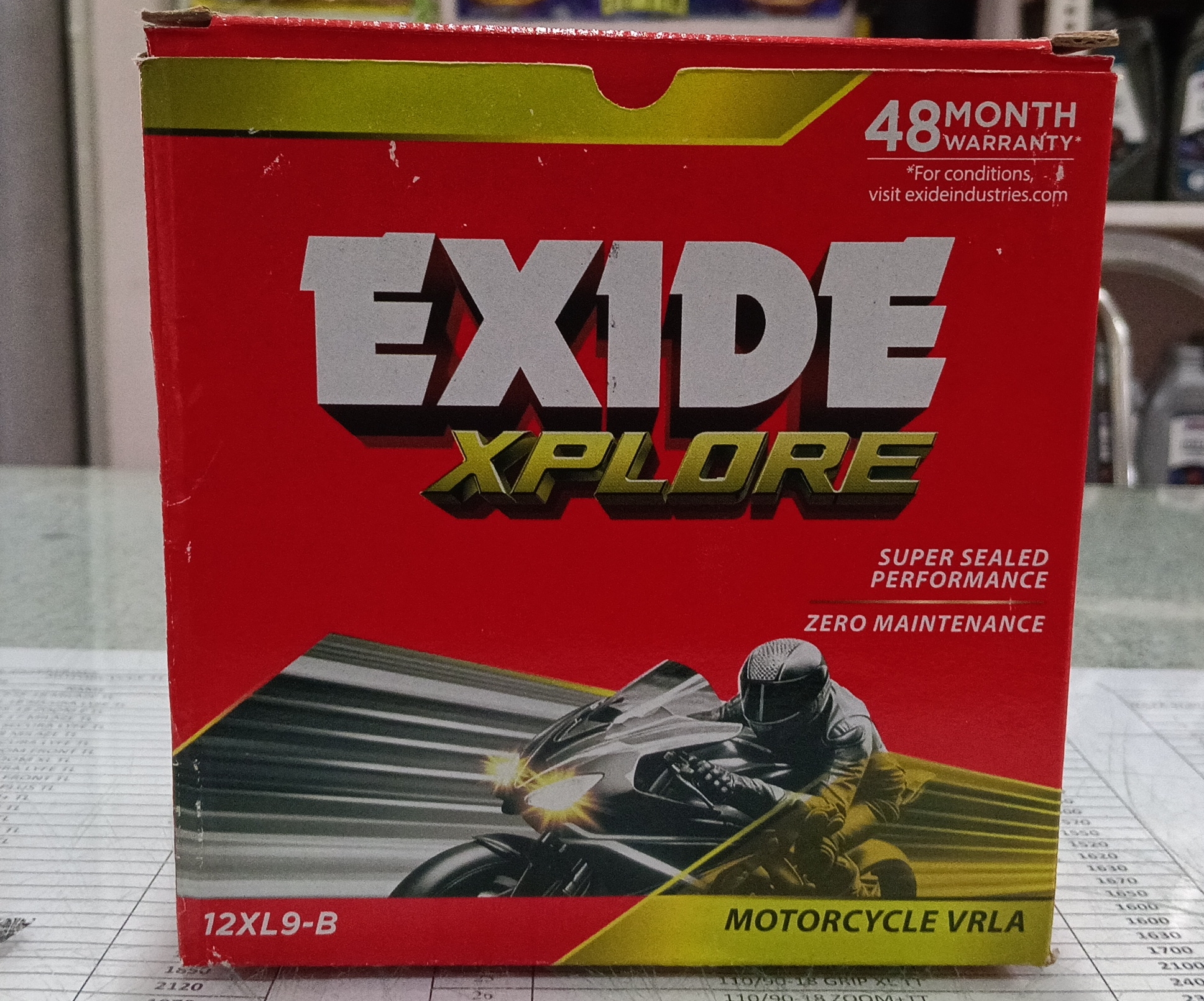 Exide Xplore Motorcycle Battery view 2
