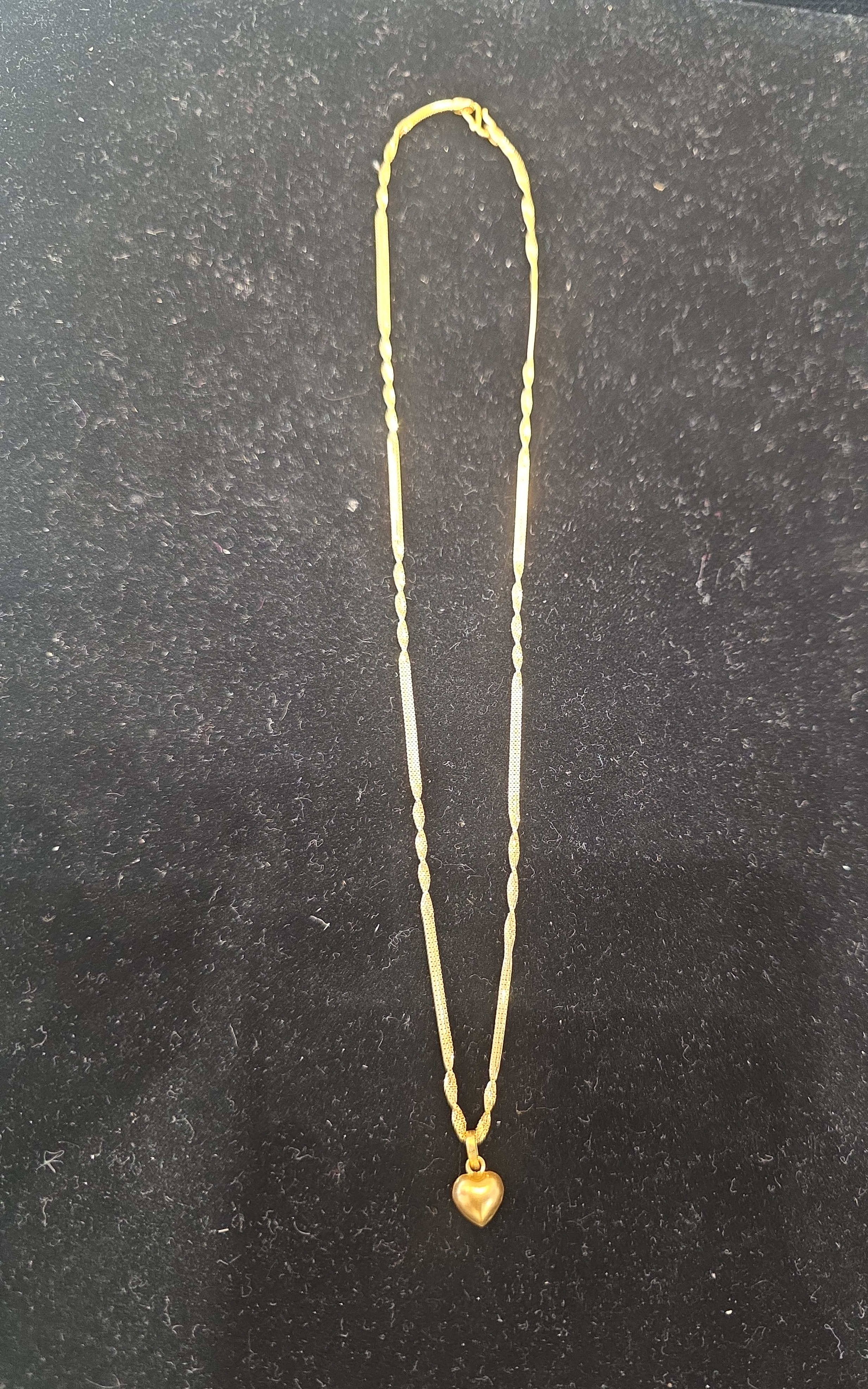 Gold Heart Pendant Necklace view 2