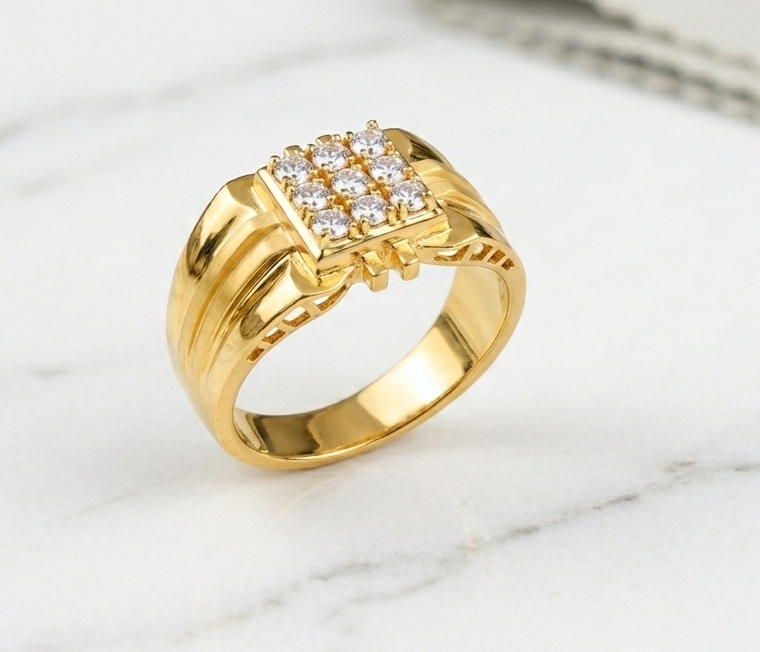 Gold Diamond Ring view 2
