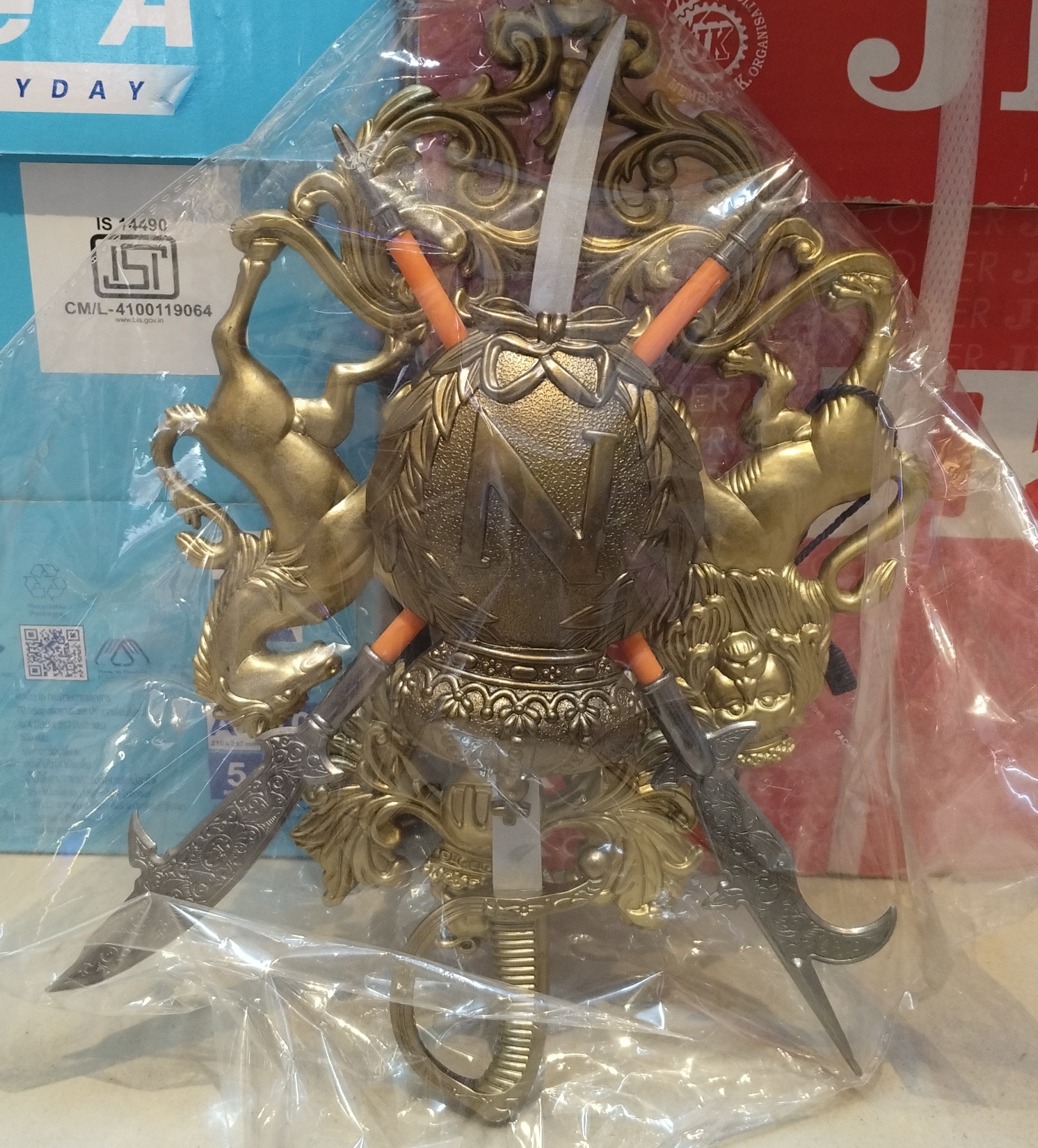 Ornate Sword and Shield Wall Decor view 2