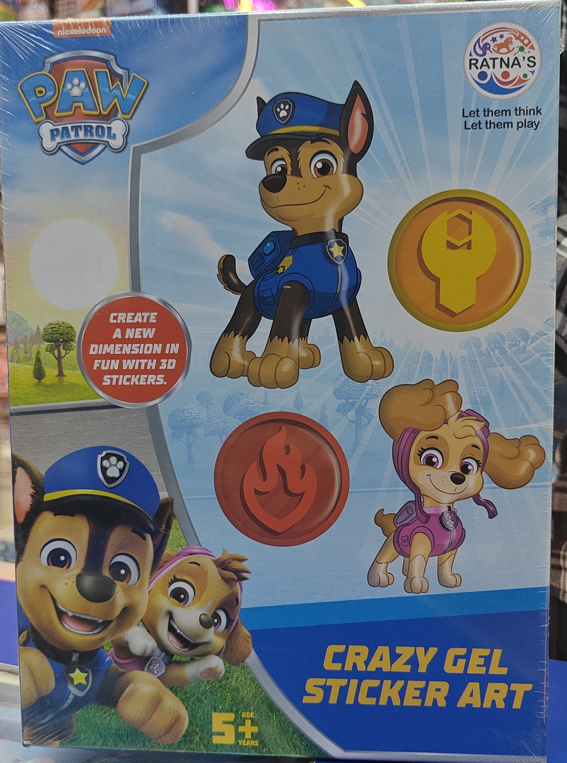 Paw Patrol Crazy Gel Sticker Art view 2