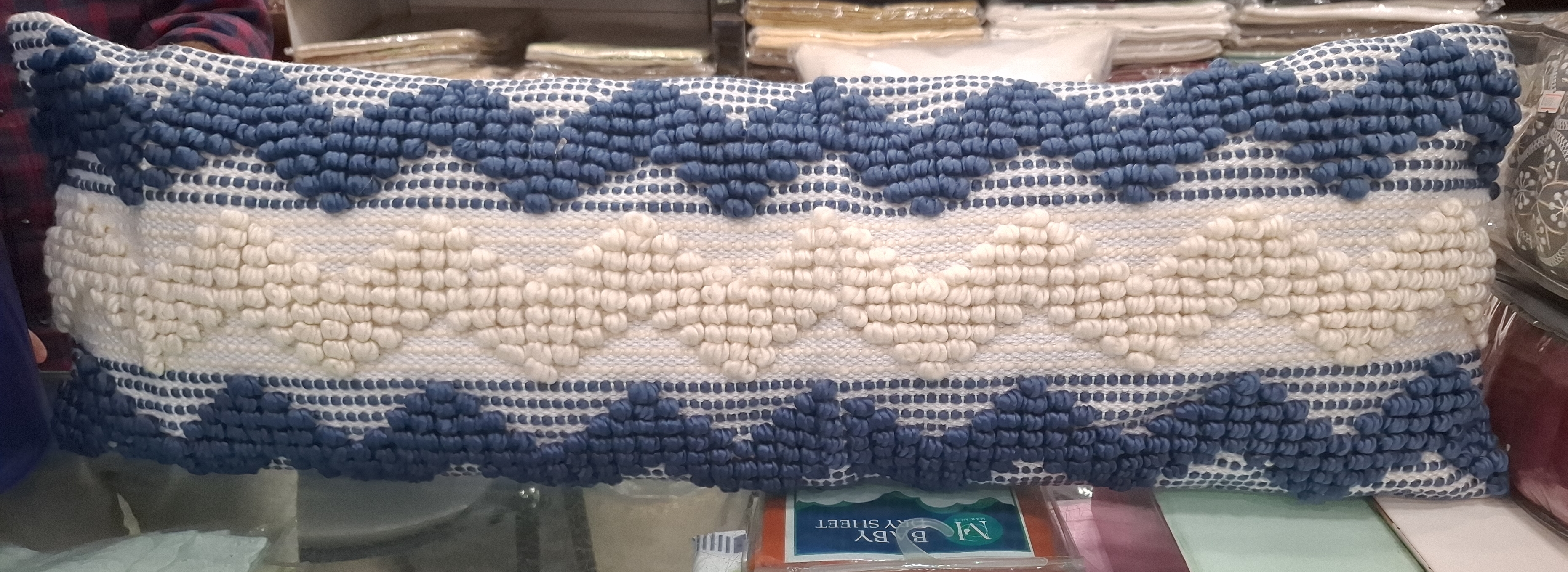 Textured  Long Woven Cushion view 2