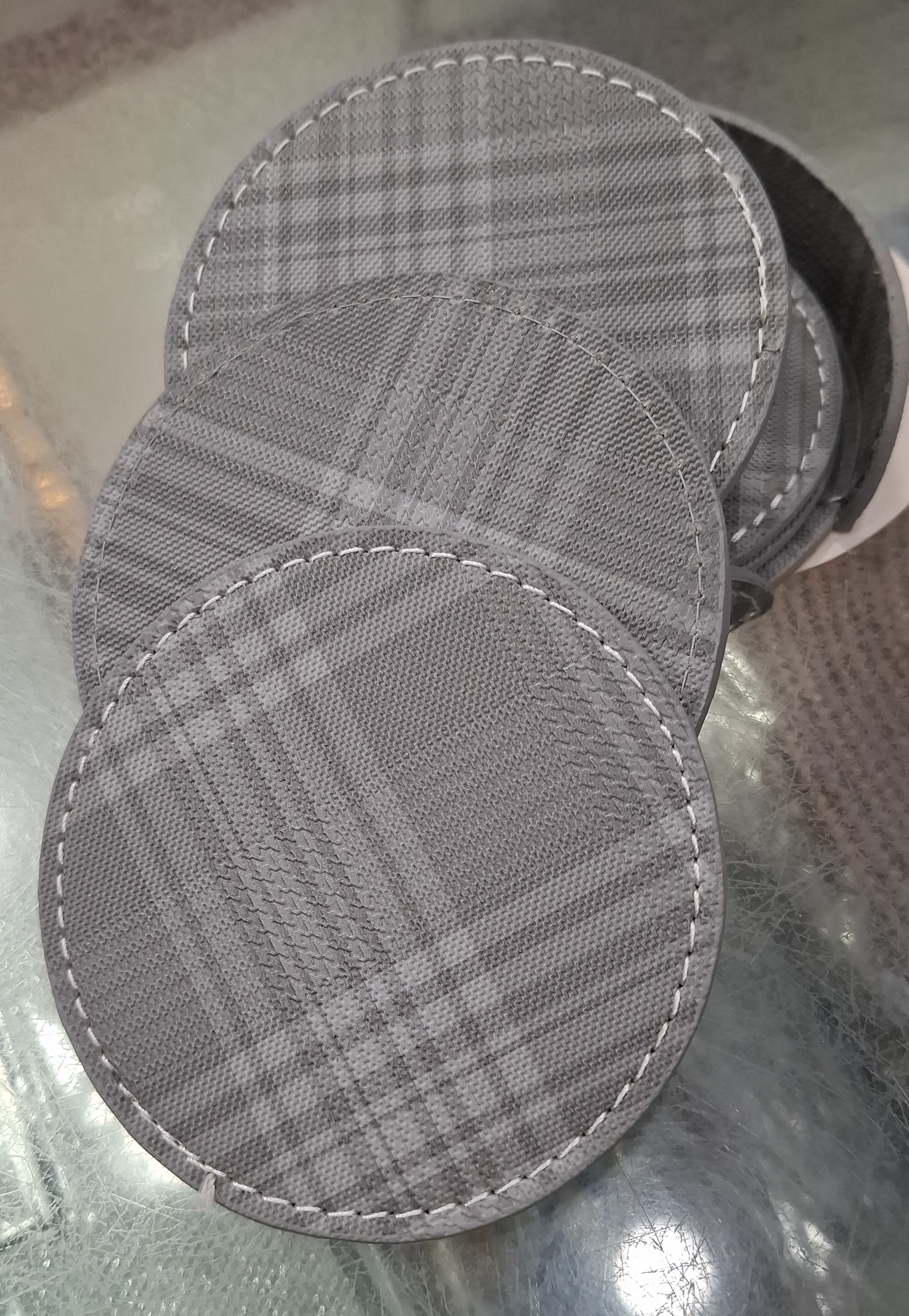 Plaid Fabric Coasters view 2
