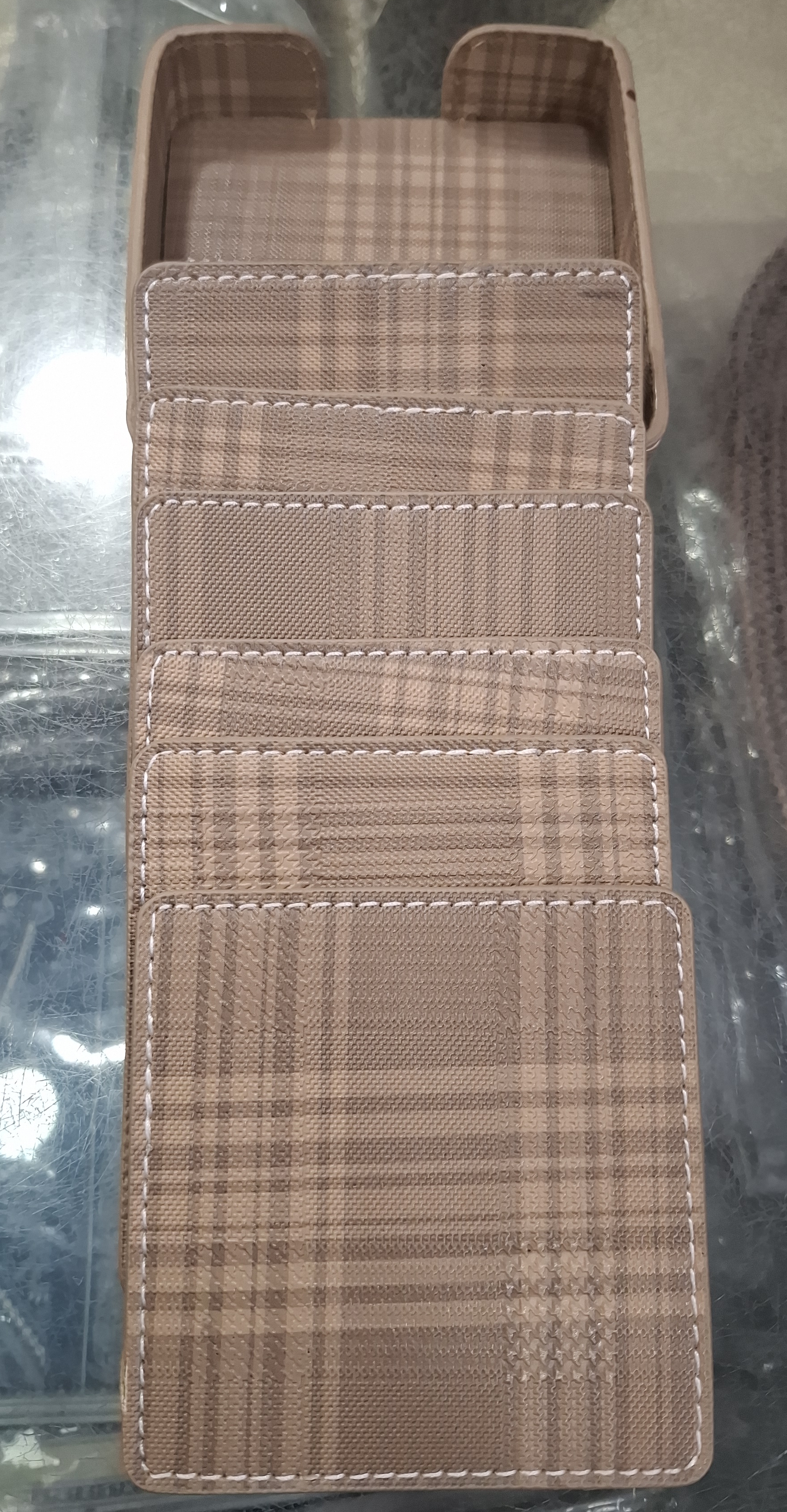Plaid Coaster Set view 2