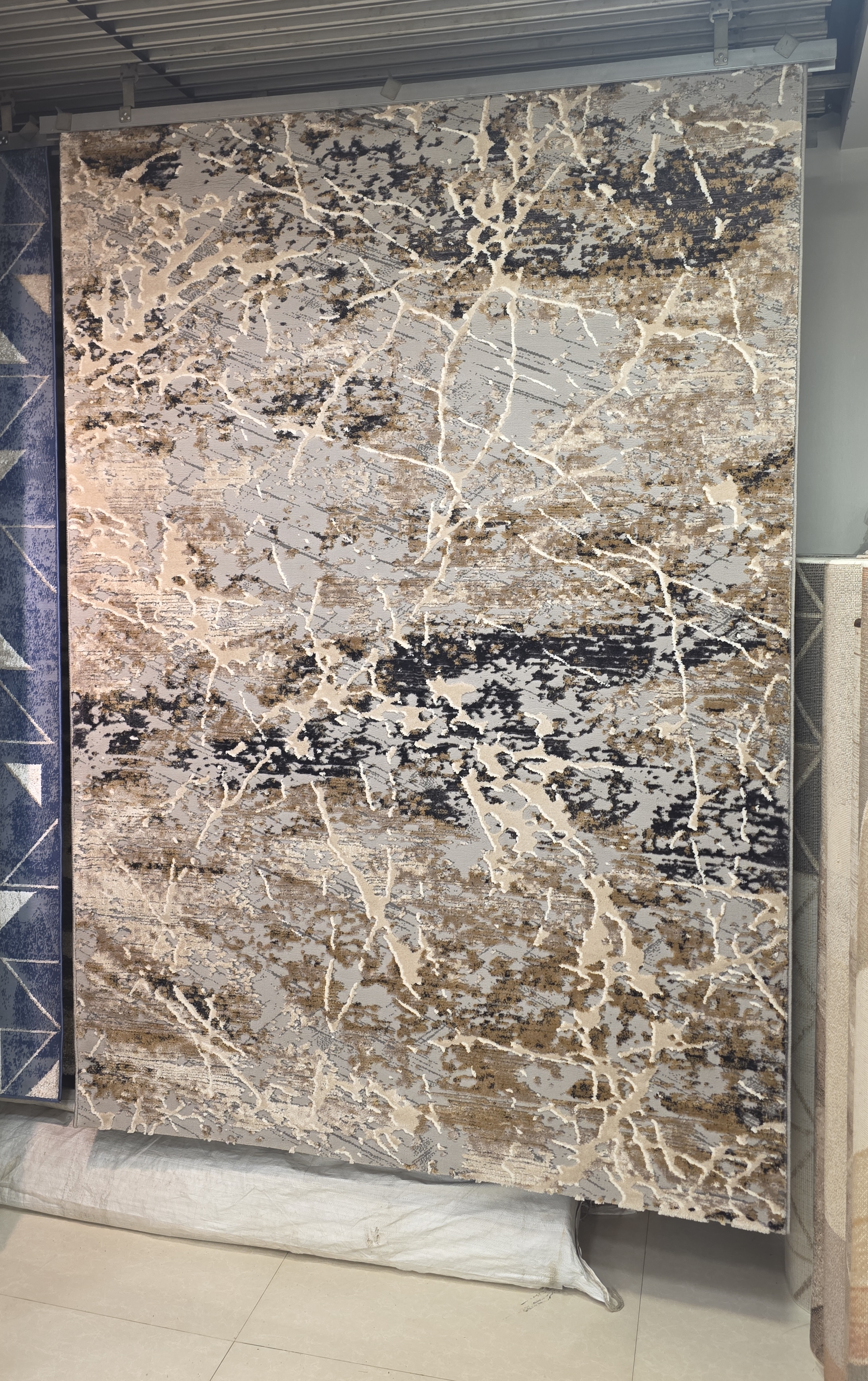 Artistic Earth-Toned Rug view 2