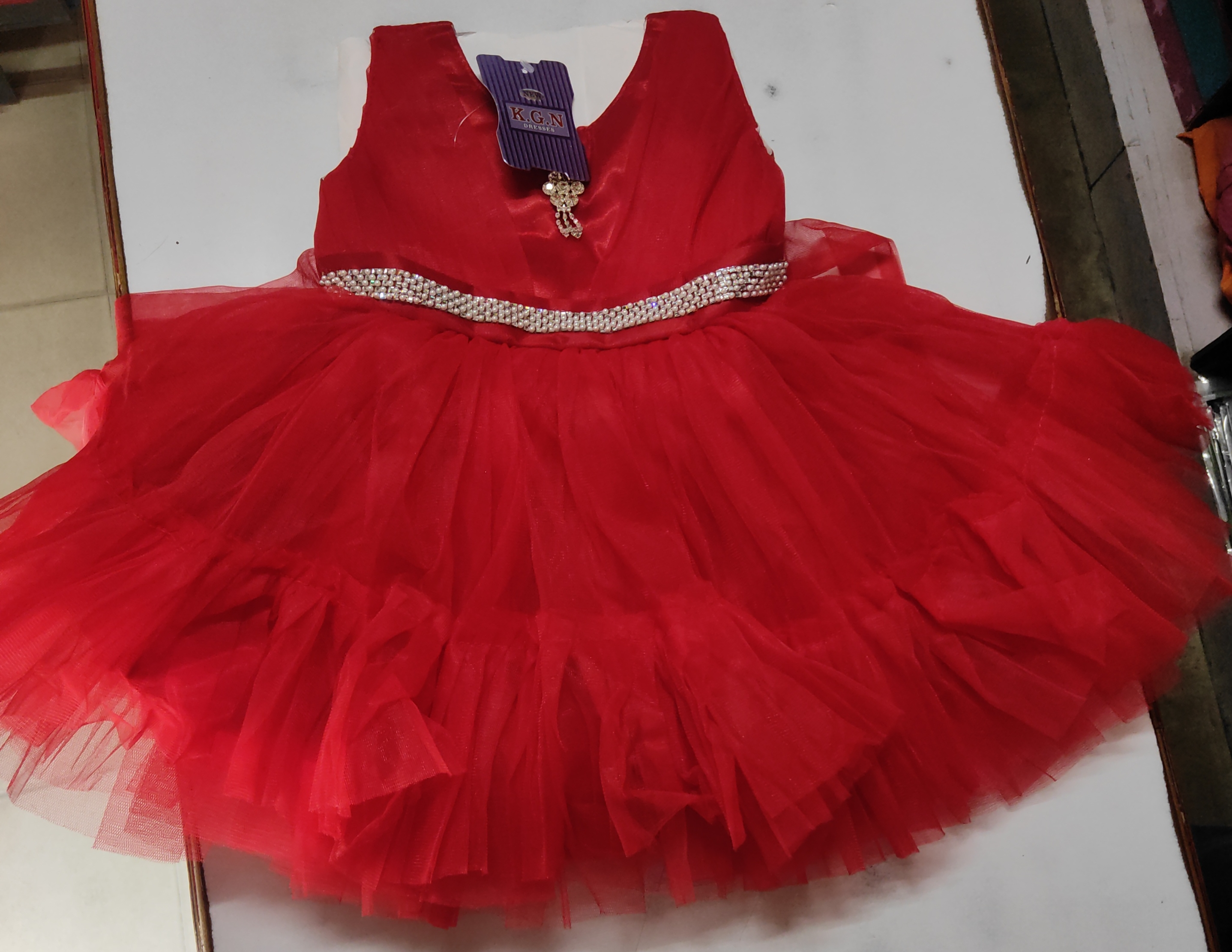 KGN Red Tulle Dress view 2