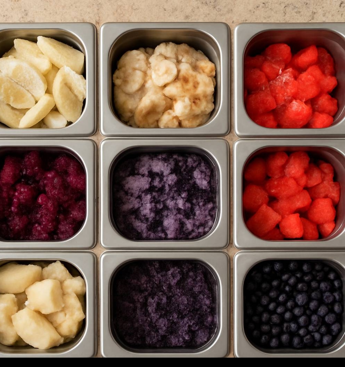Mix fruit ice cream