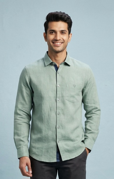 Green Button-Up Shirt view 2