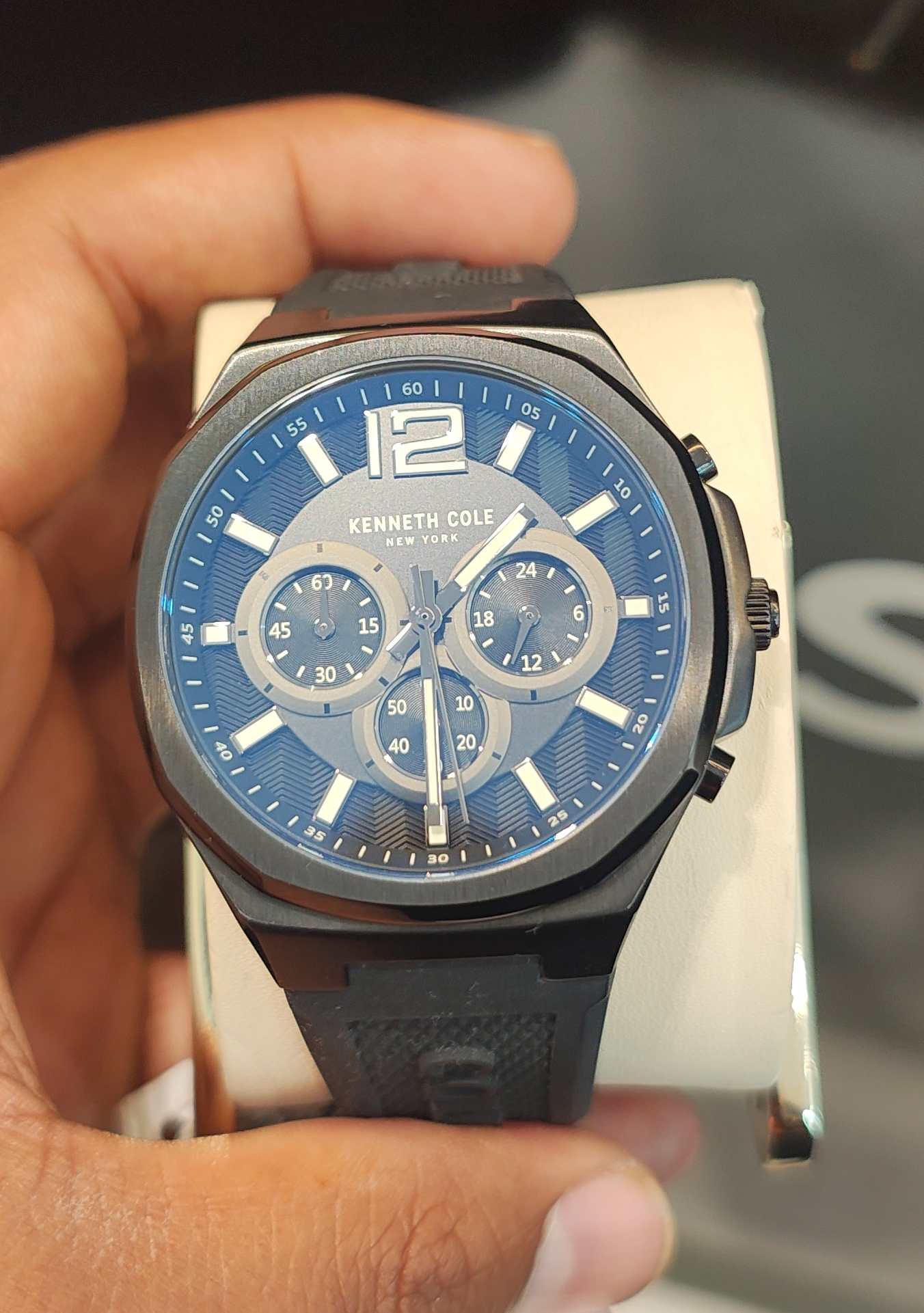 Kenneth Cole Black Chronograph NEKCWG0210490MN view 5