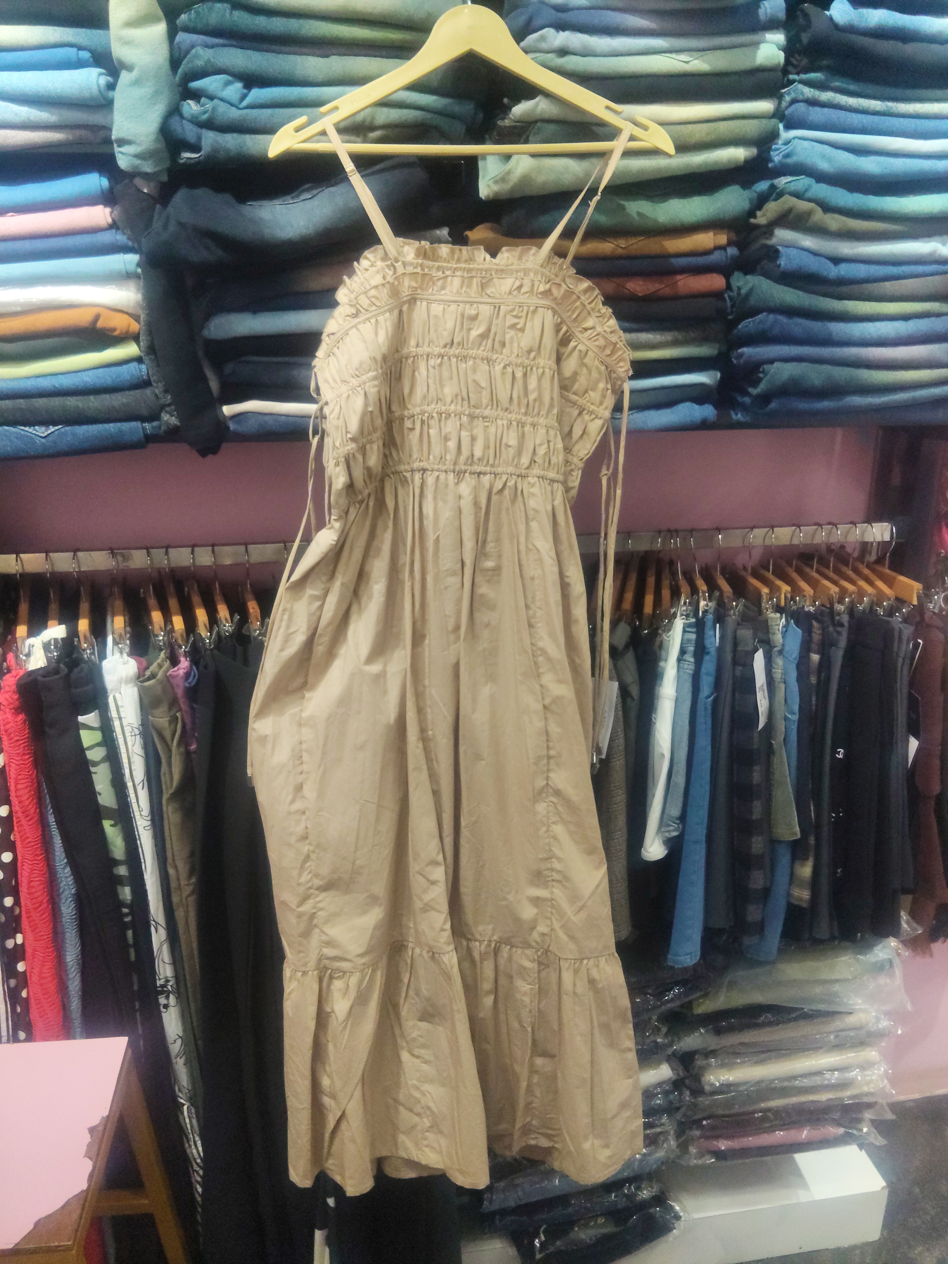 Sleeveless Beige Dress view 2