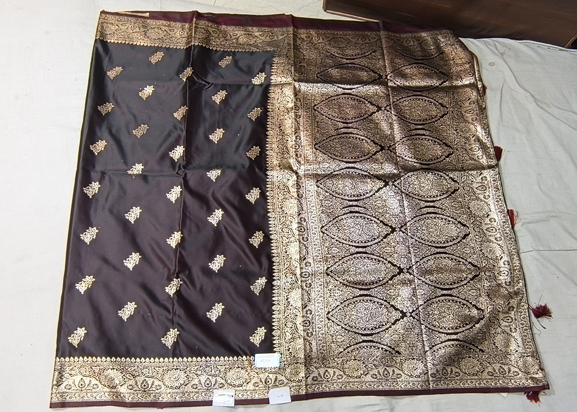 Elegant Silk Saree Dark Purple view 2
