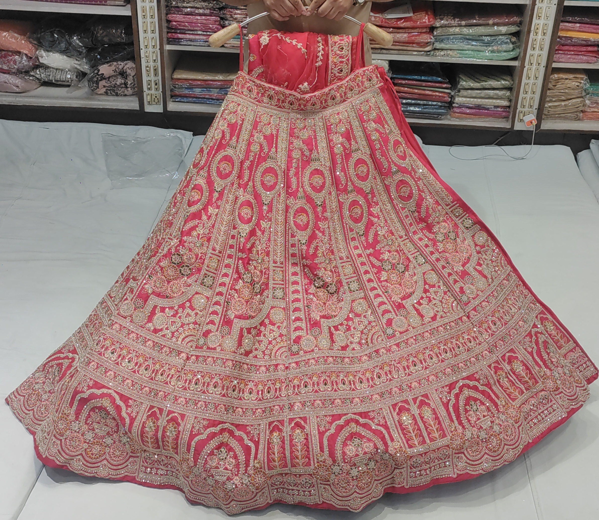 Embroidered Bridal Lehenga view 2