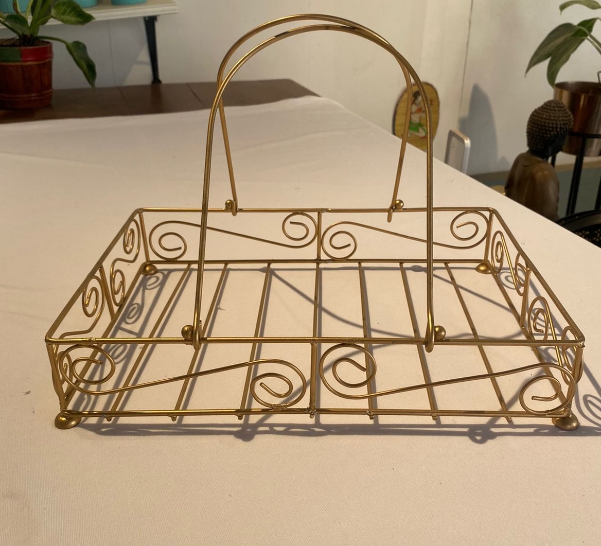 Golden Decorative Basket view 2