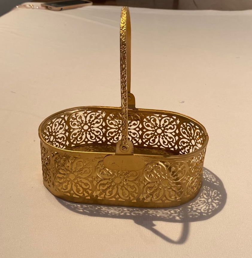 Ornate Gold Basket view 2