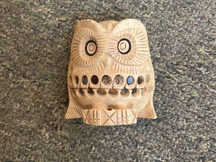Wooden Owl Ornament view 2