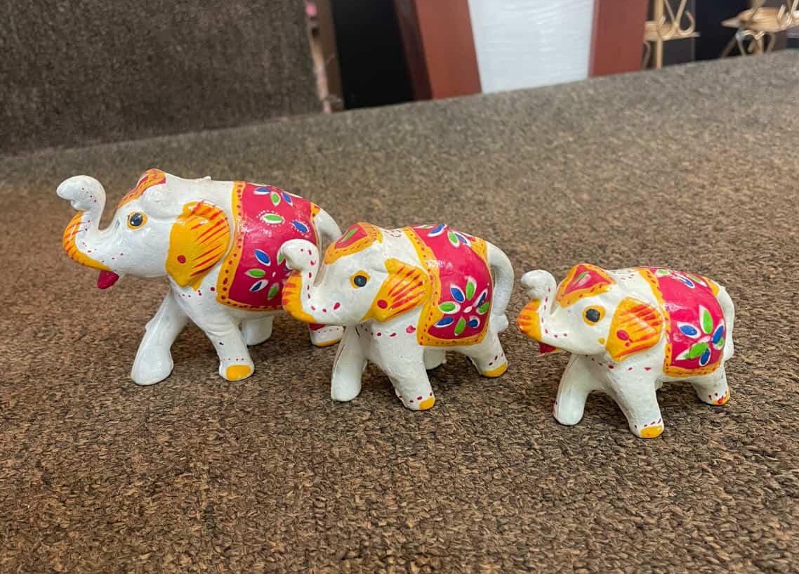 Handcrafted Elephant Figurines view 2