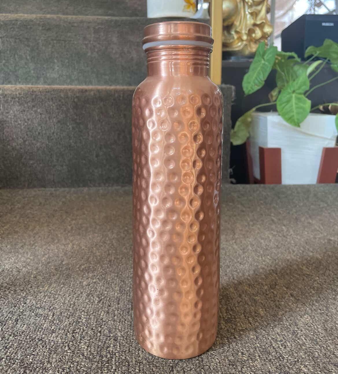Hammered Copper Water Bottle view 2