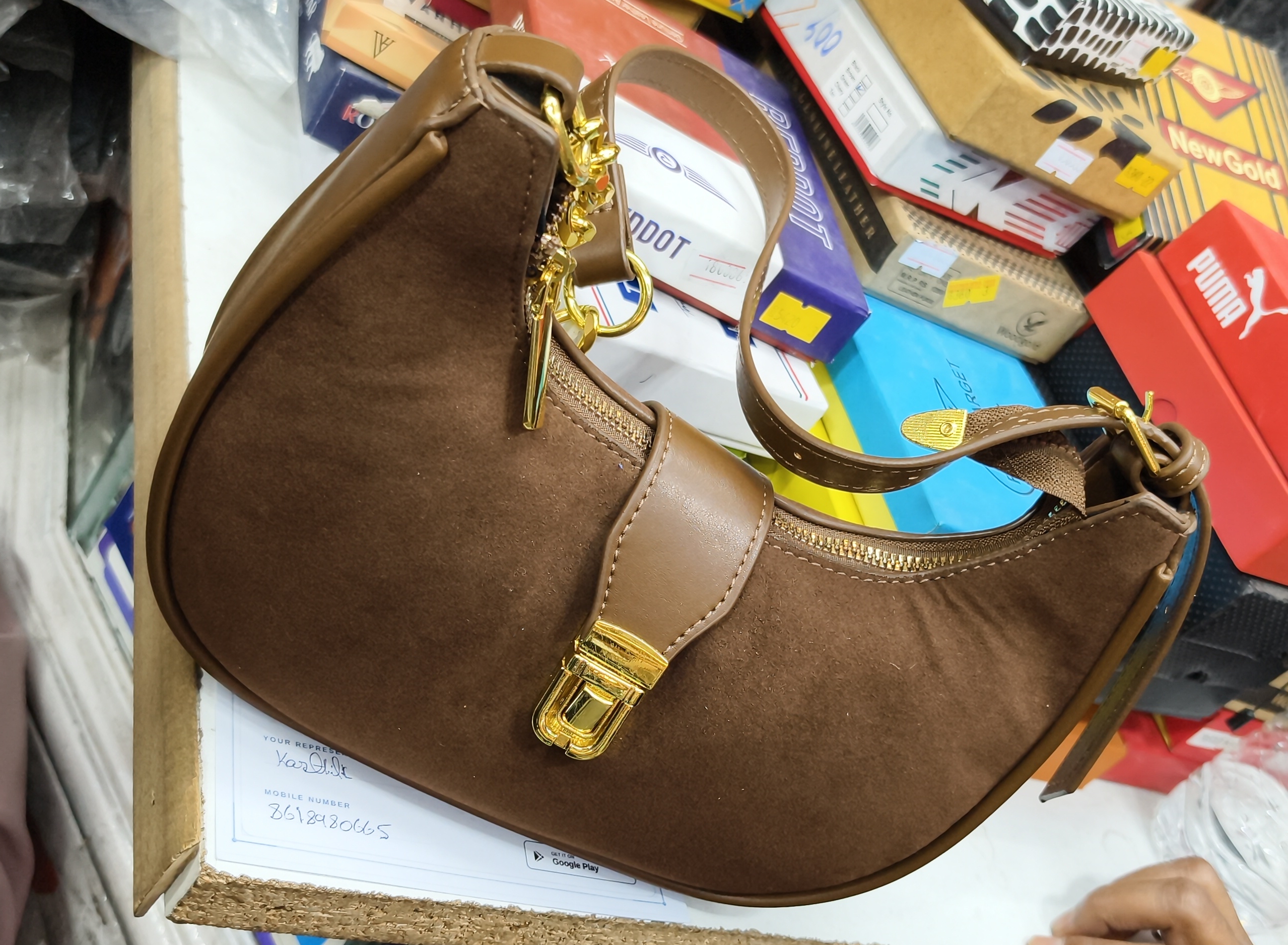 Chic Brown Handbag view 2