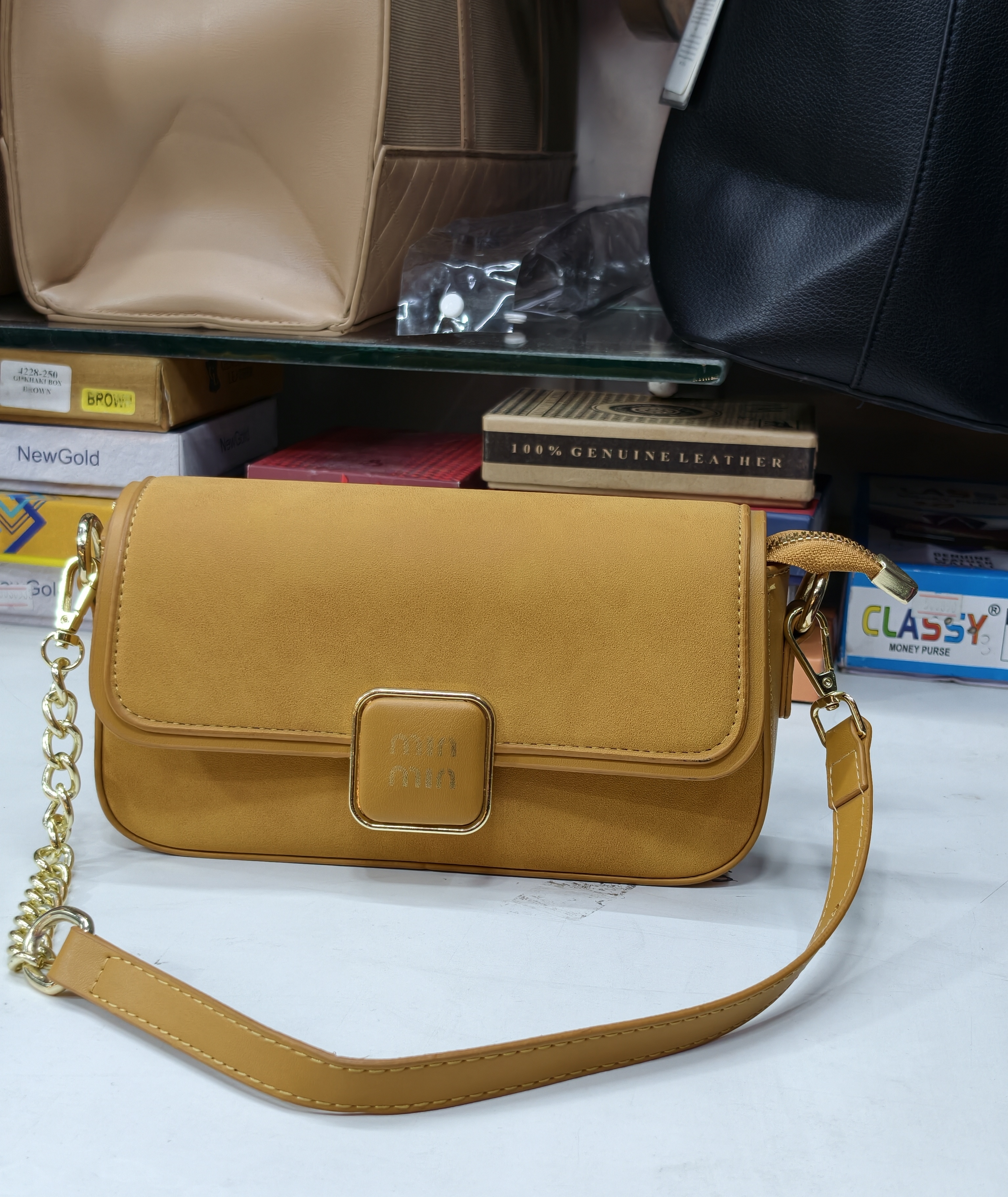 Tan Sling Bag Minmin view 2