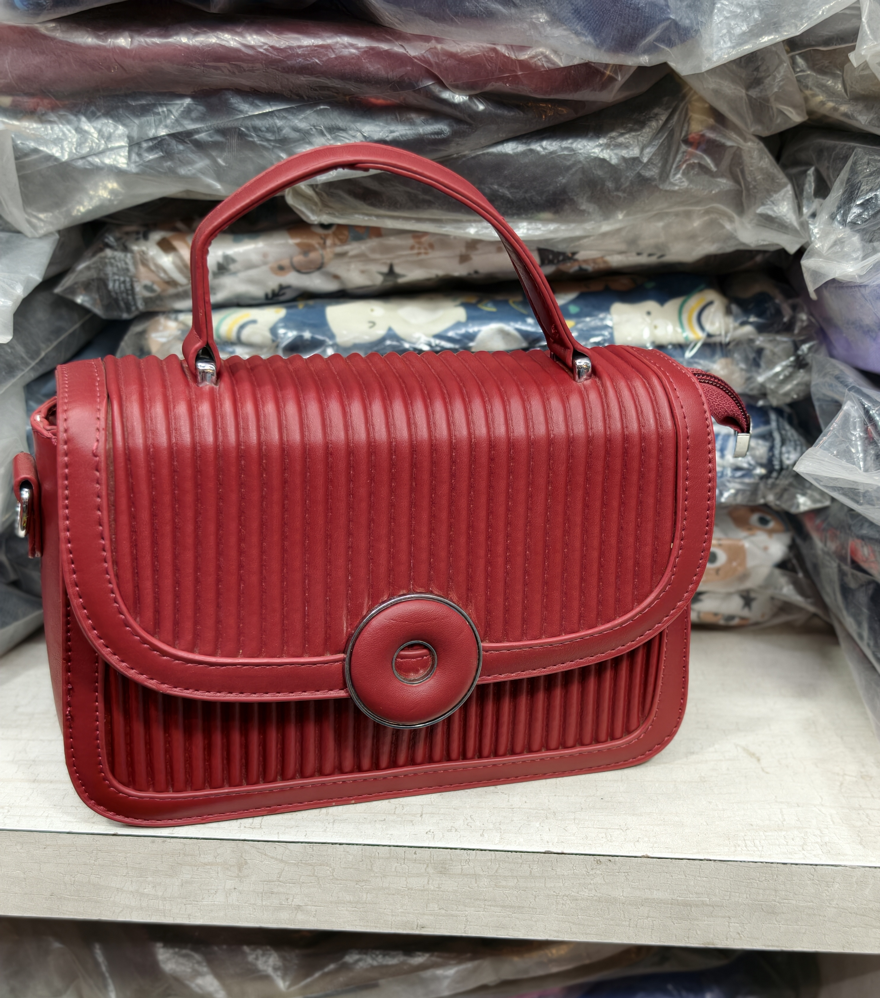 Red Fashion Handbag view 2