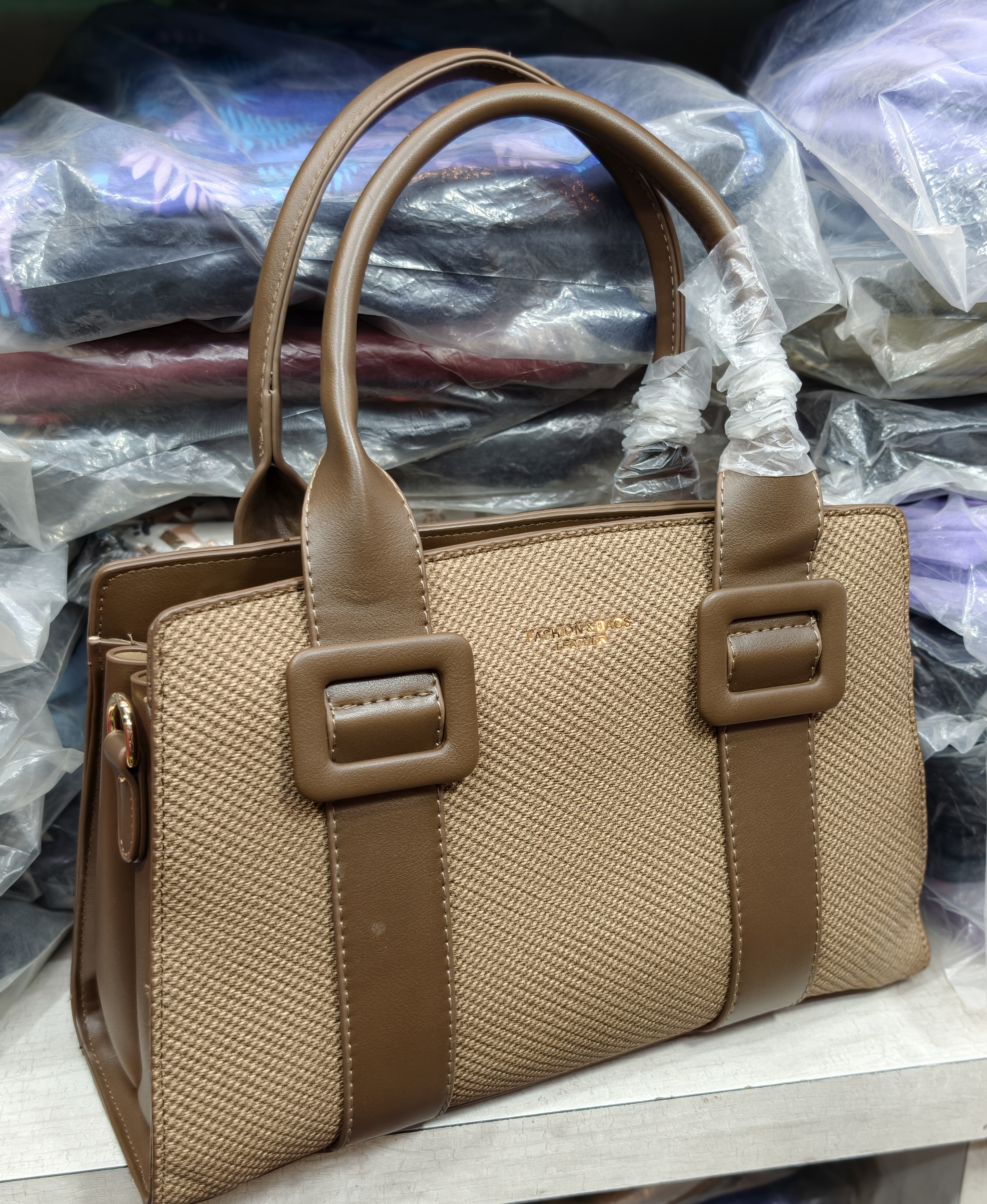 Brown Woven Handbag Premium view 2