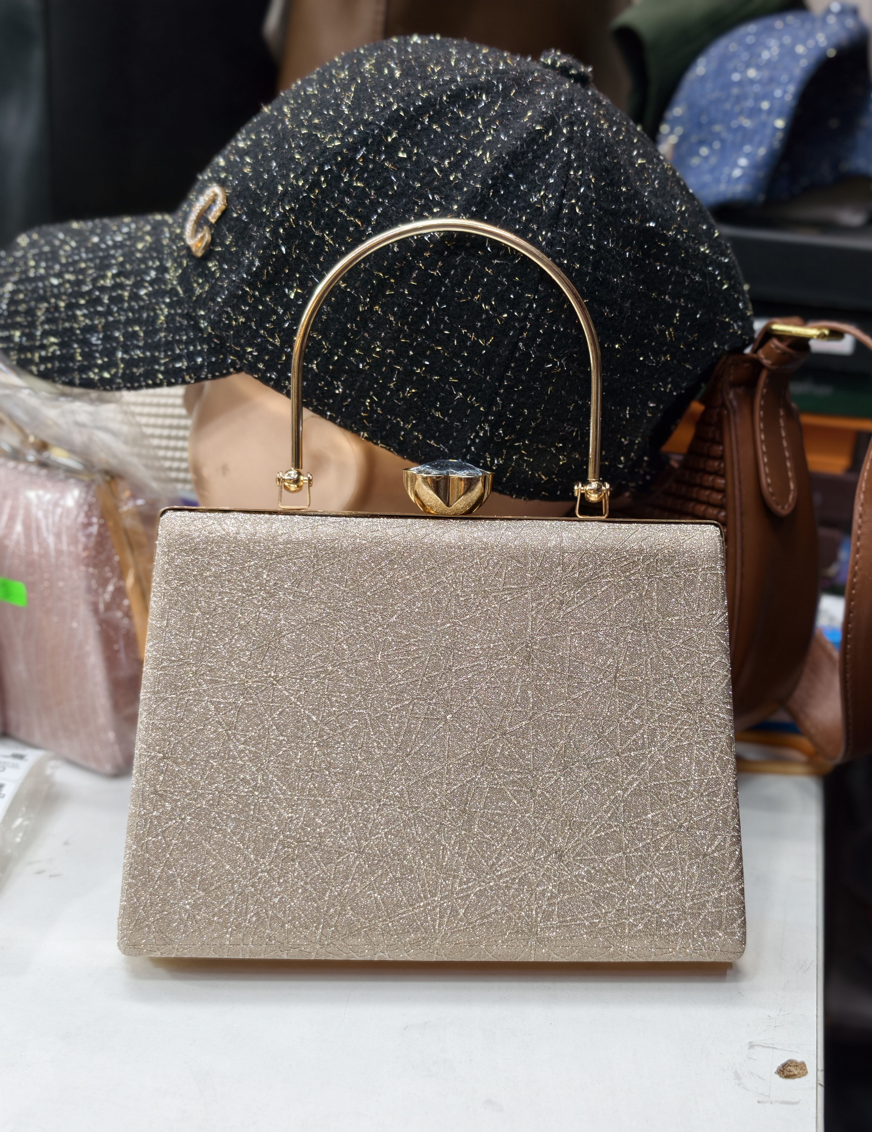 Elegant Gold Handbag1 view 2