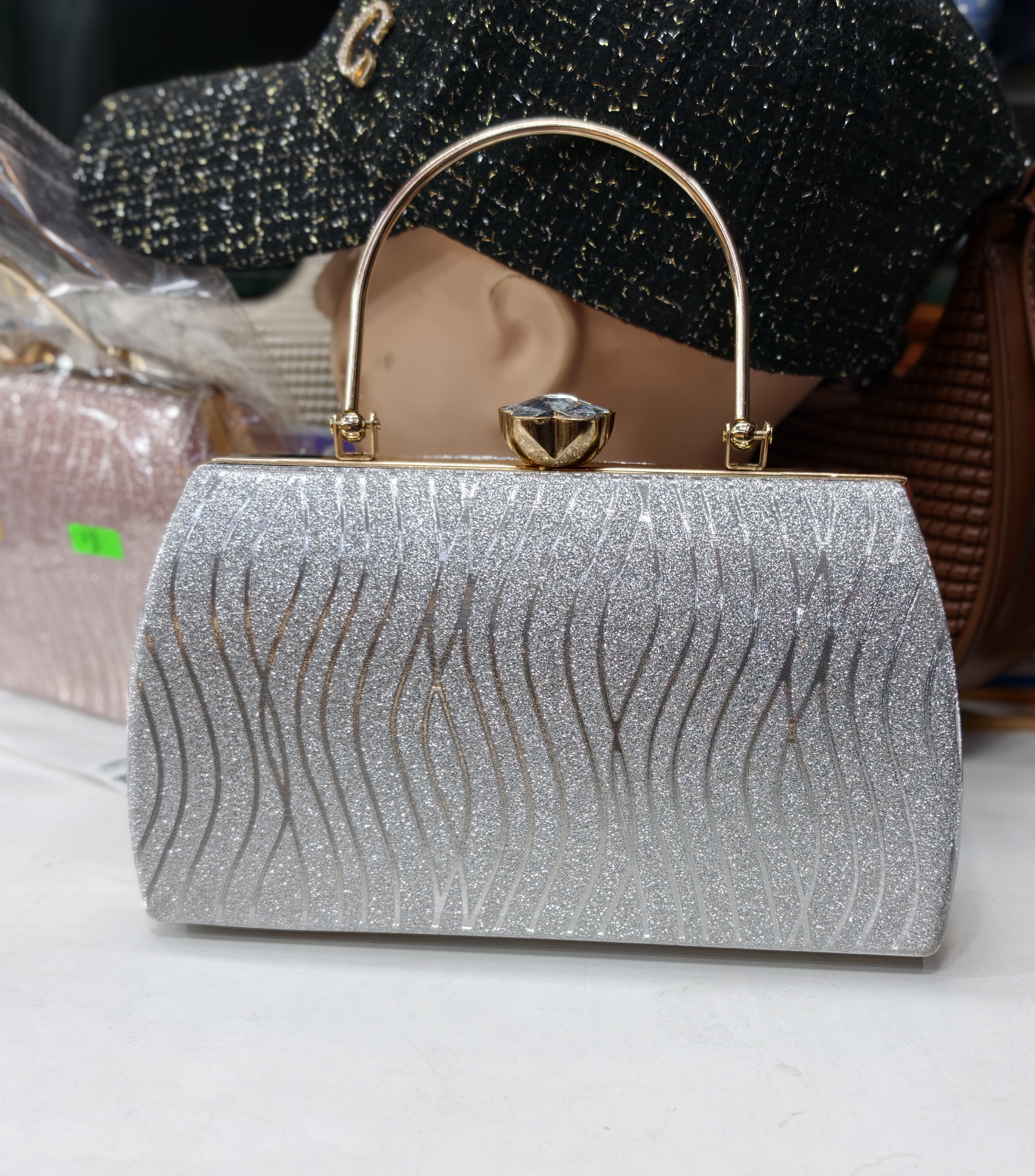 Shimmering Silver Clutch3 view 2