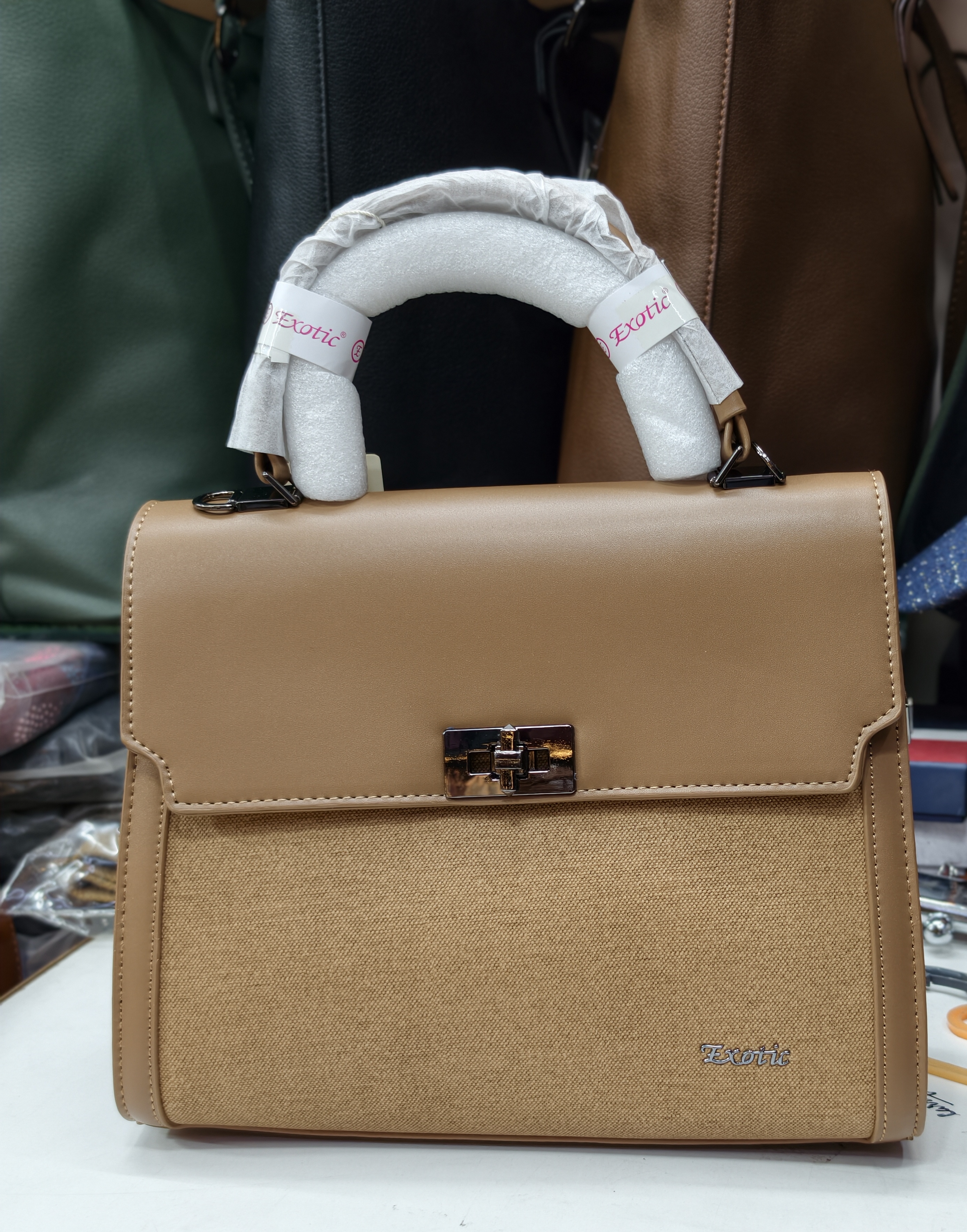 Exotic Tan Handbag 01 view 2