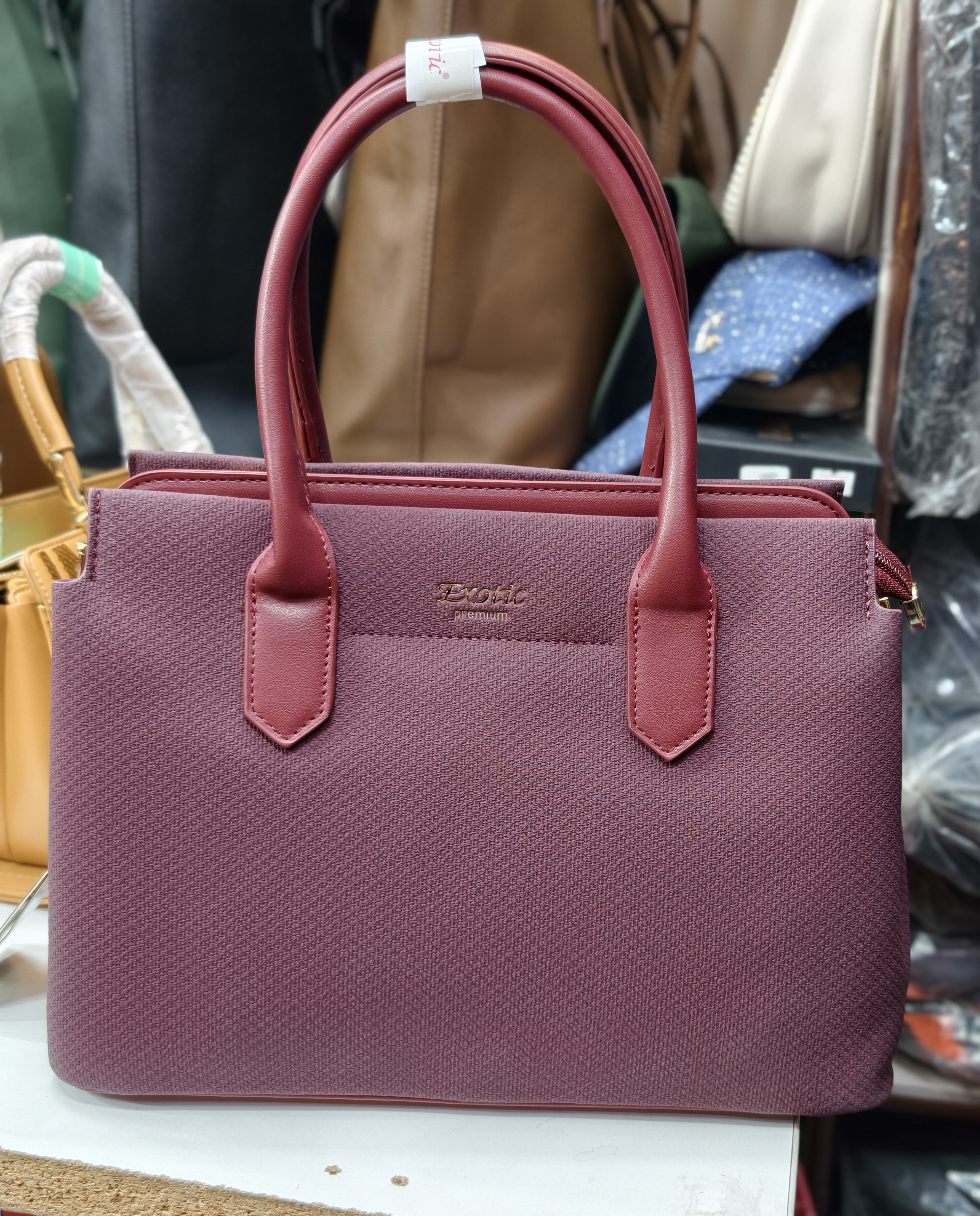 Exotic Premium Handbag Maroon view 2