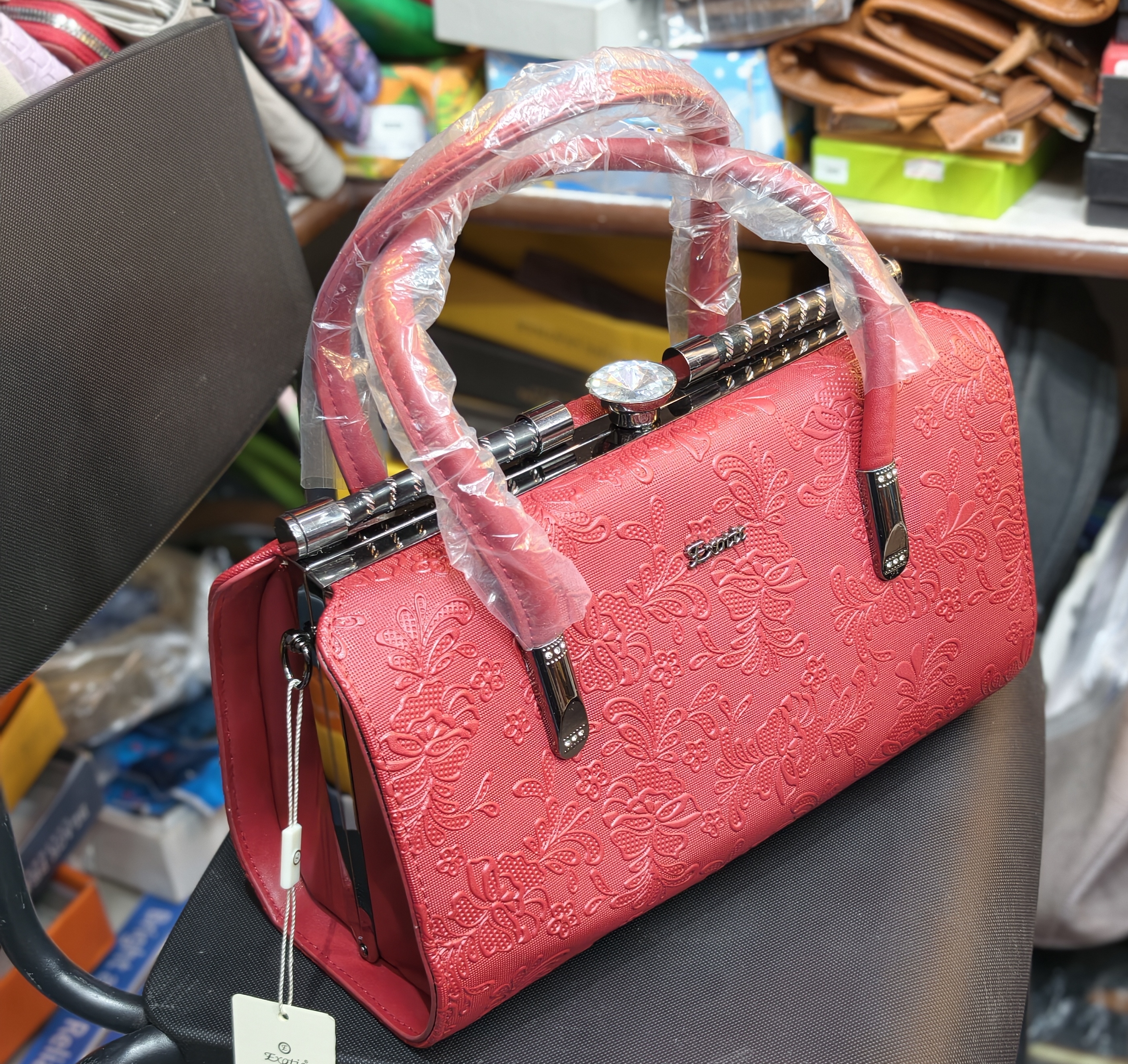 Boriah Embossed Pink Handbag view 2