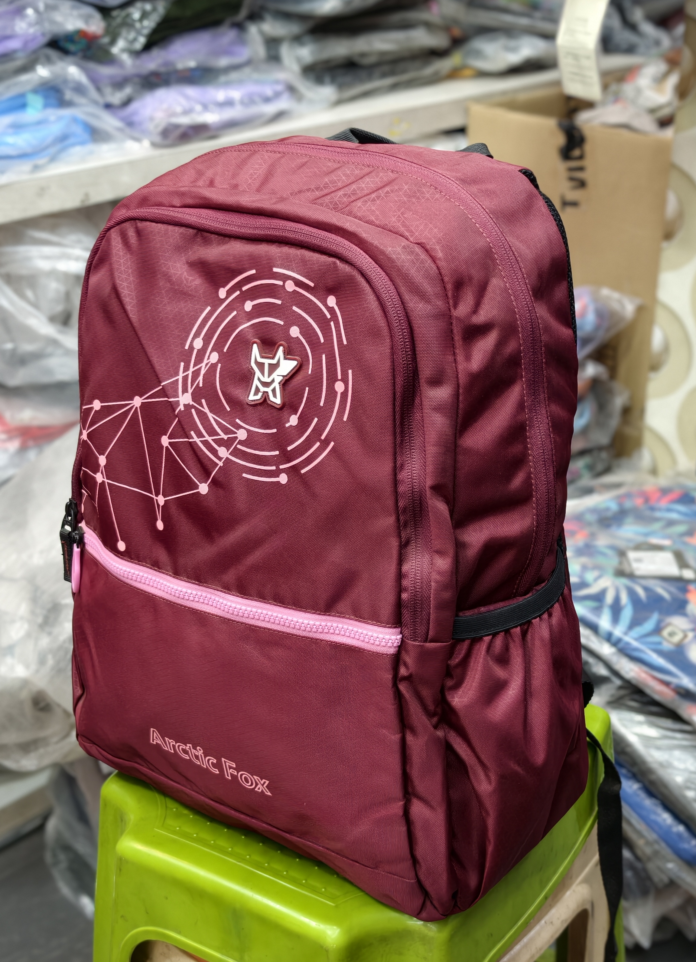 Arctic Fox Maroon Backpack view 2