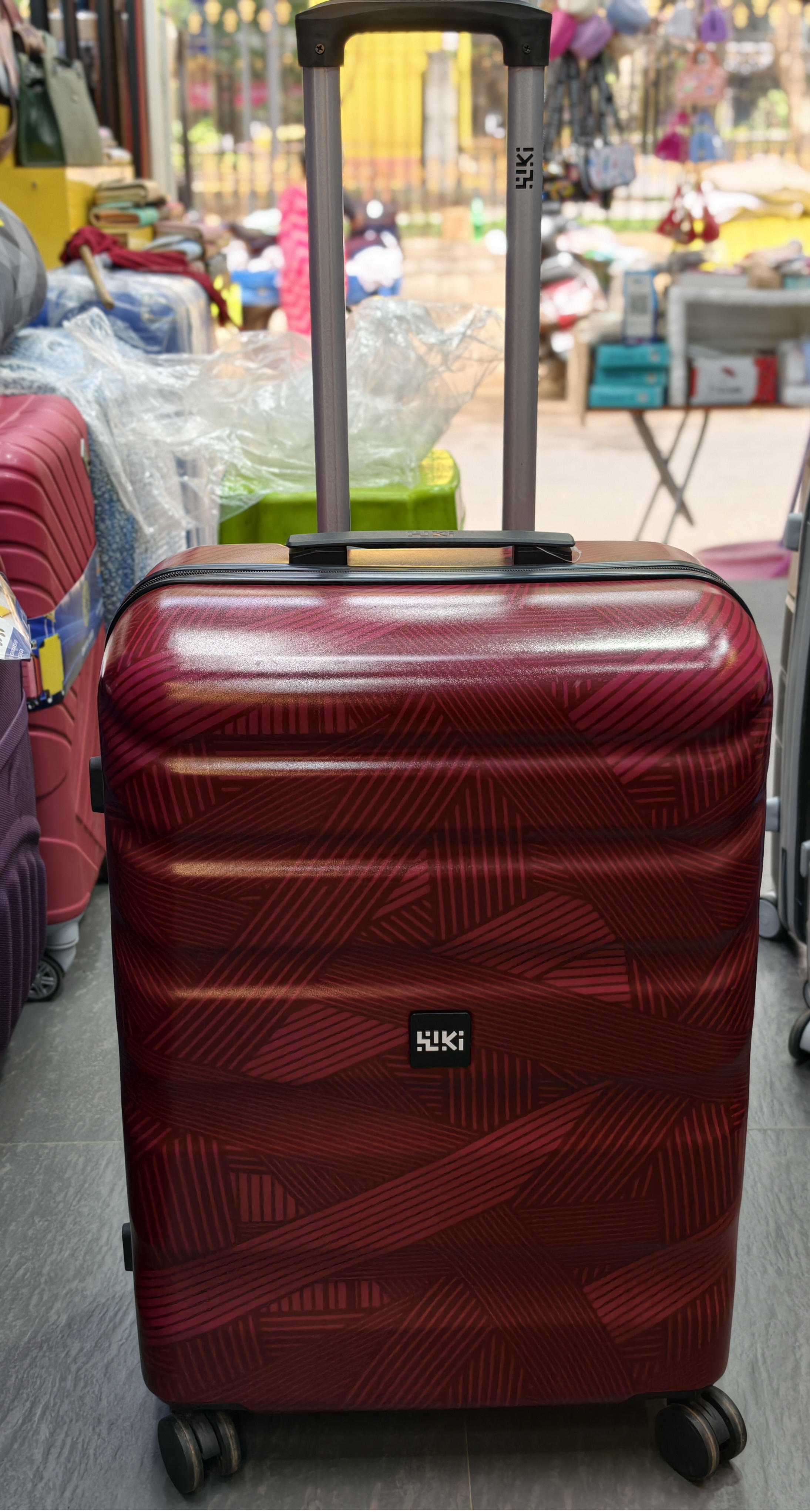 WiKi Red Suitcase Medium view 2
