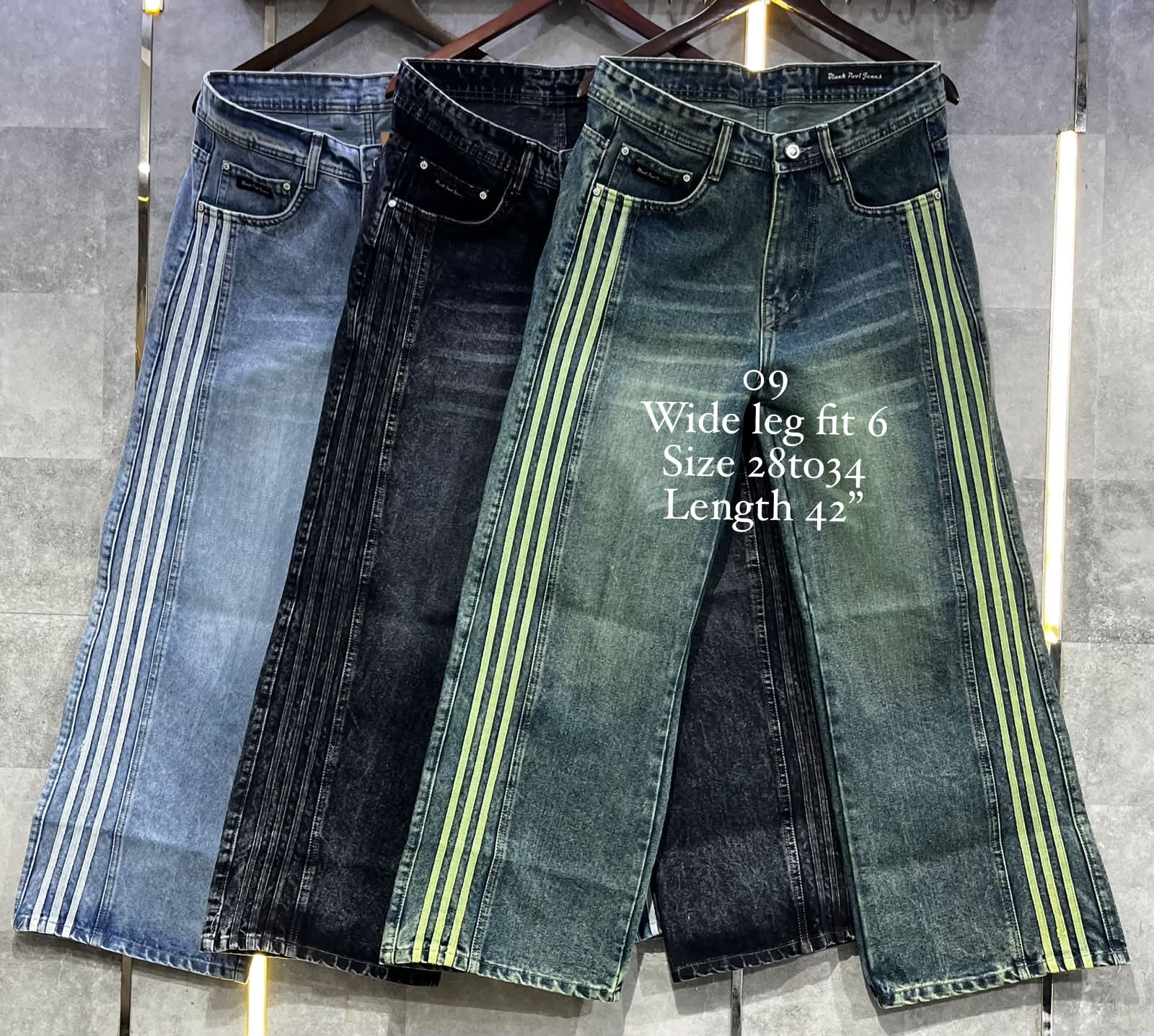 Wide Leg Fit Jeans. view 2