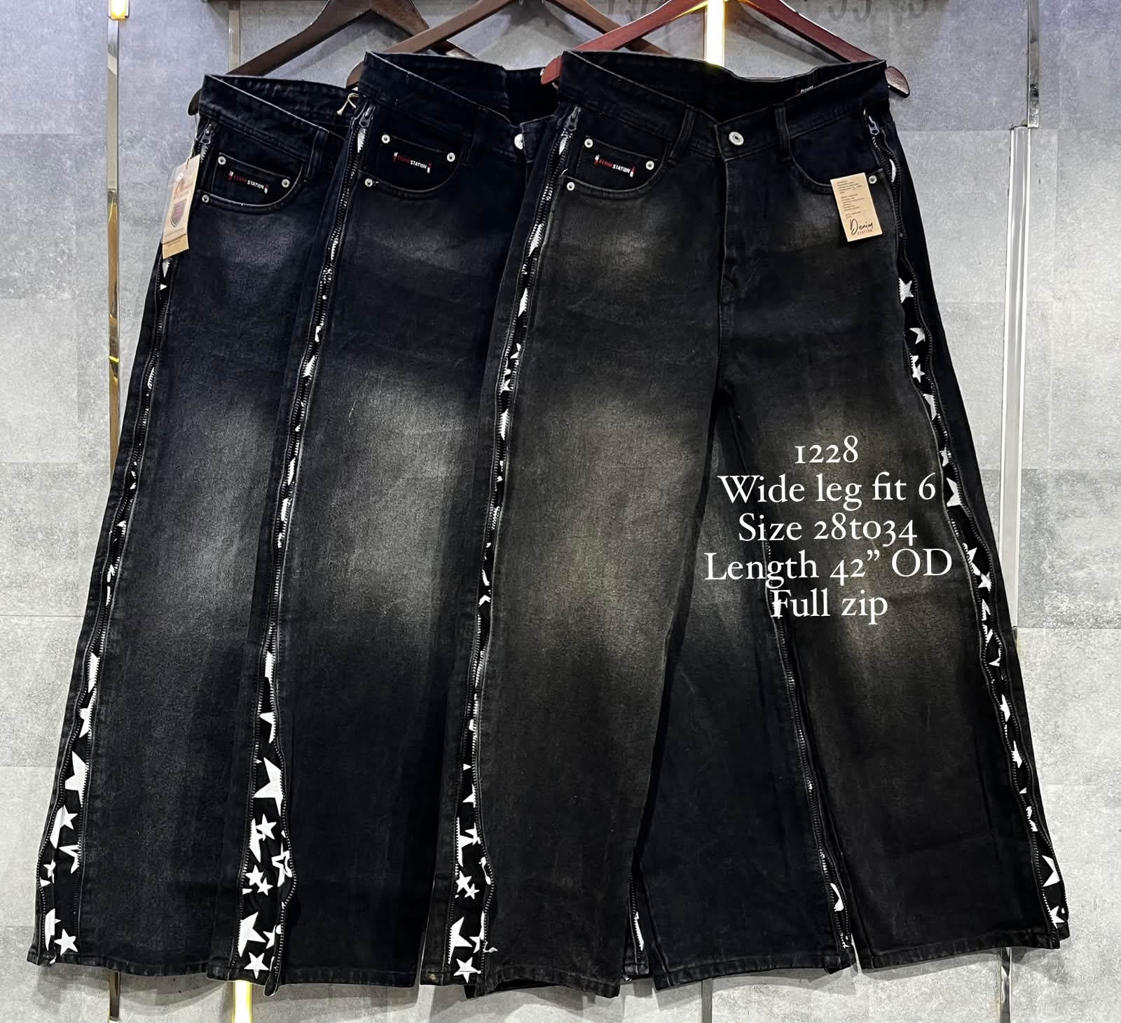 Denim Wide Leg Jeans view 2