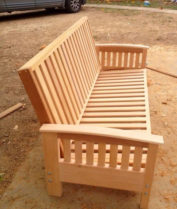 Wooden Patio Bench view 2